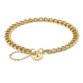 Be You 9ct Gold Panza and Heart Padlock Bracelet