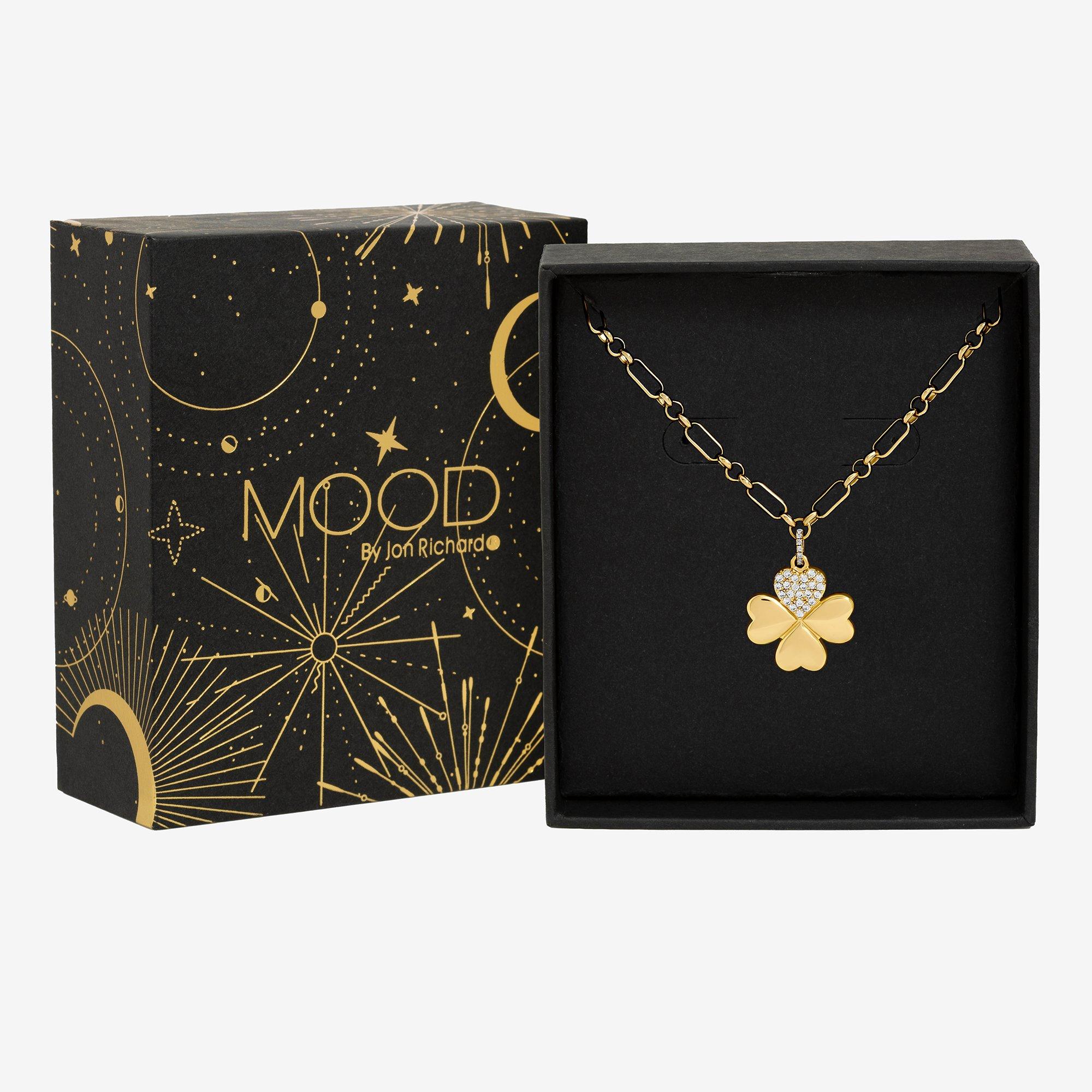 Gold - Mood - Gold Plated Clover Pendant Gift Boxed - 1