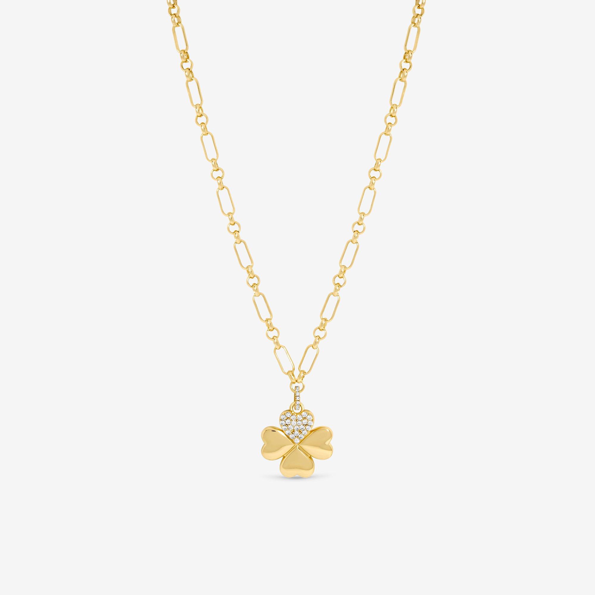 Gold - Mood - Gold Plated Clover Pendant Gift Boxed - 2