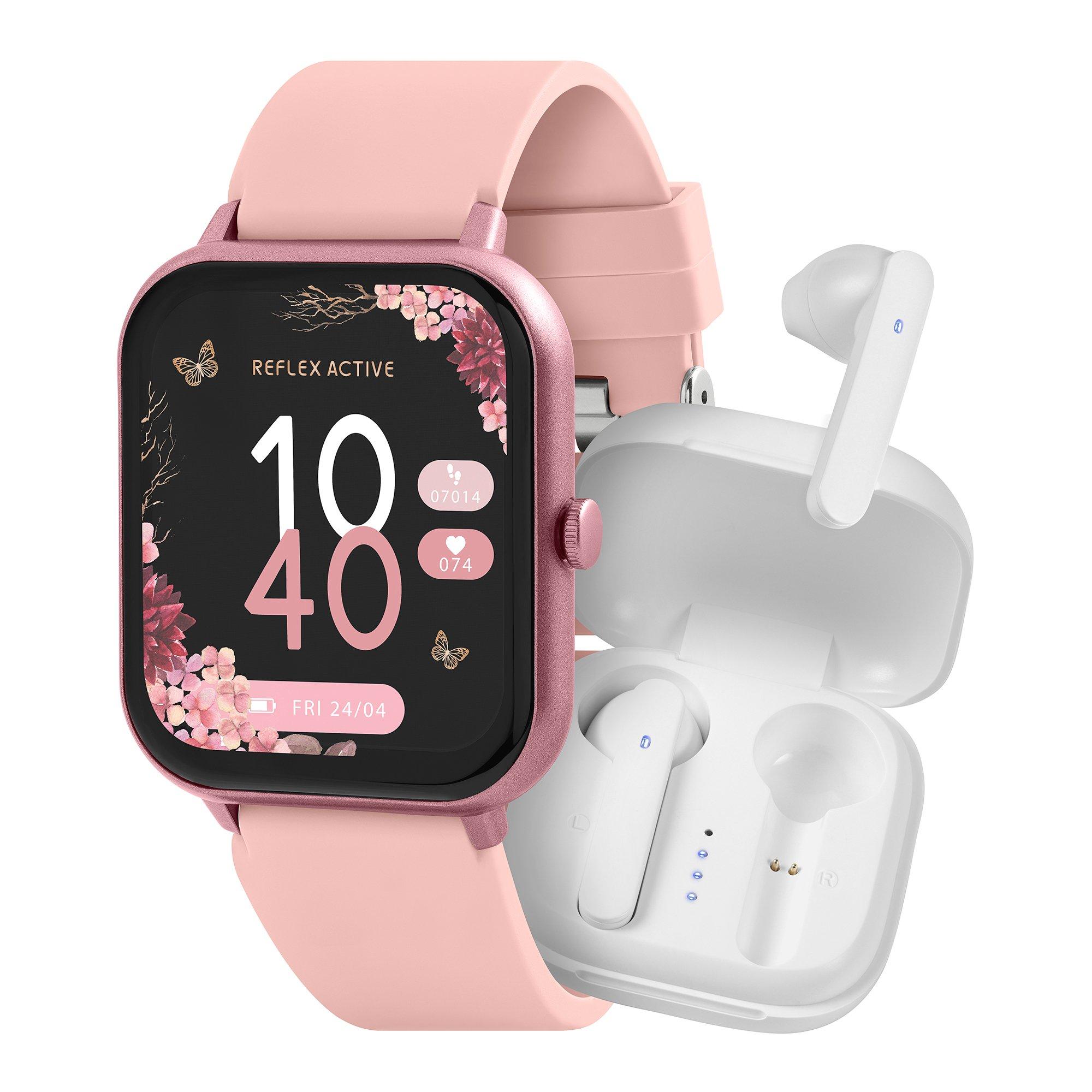 Pink - Reflex Active - Series 17 Pink Smart Watch & Earbuds - 1
