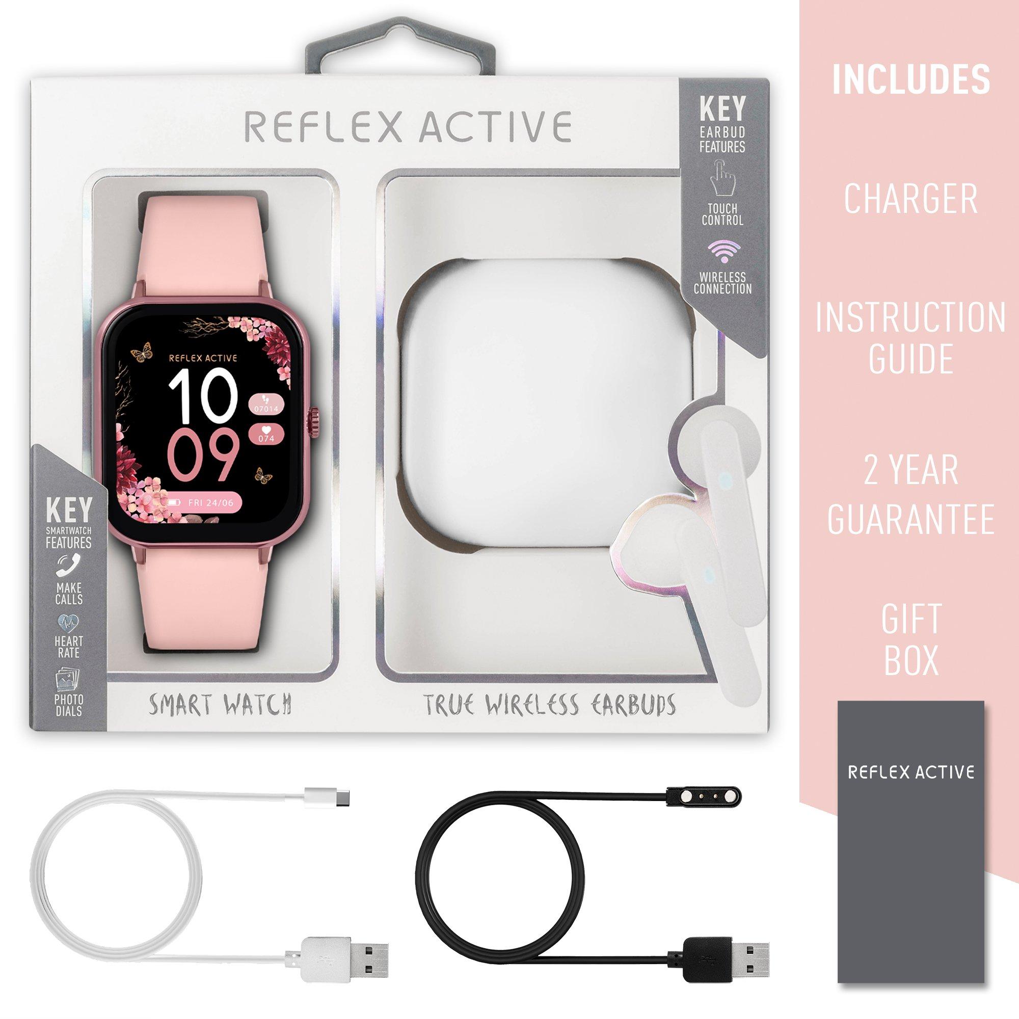 Pink - Reflex Active - Series 17 Pink Smart Watch & Earbuds - 6