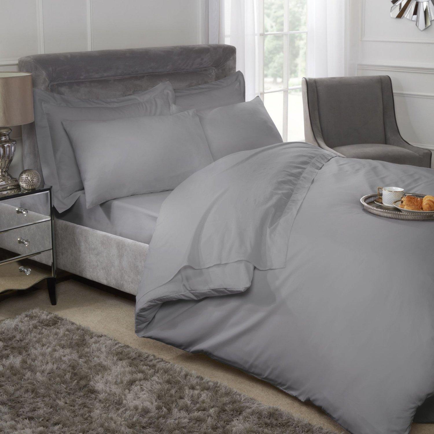 Silver - Emma Barclay - Extra Deep Fitted Sheet 400 Thread Count Cotton - 2