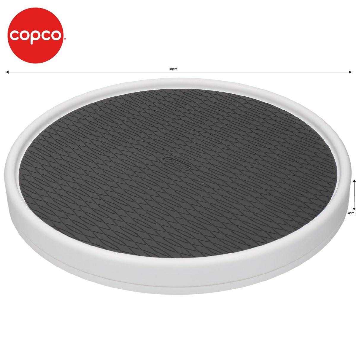 Grey - Copco - Copco Basics Non-Skid Plastic Lazy Susan Turntable - 2