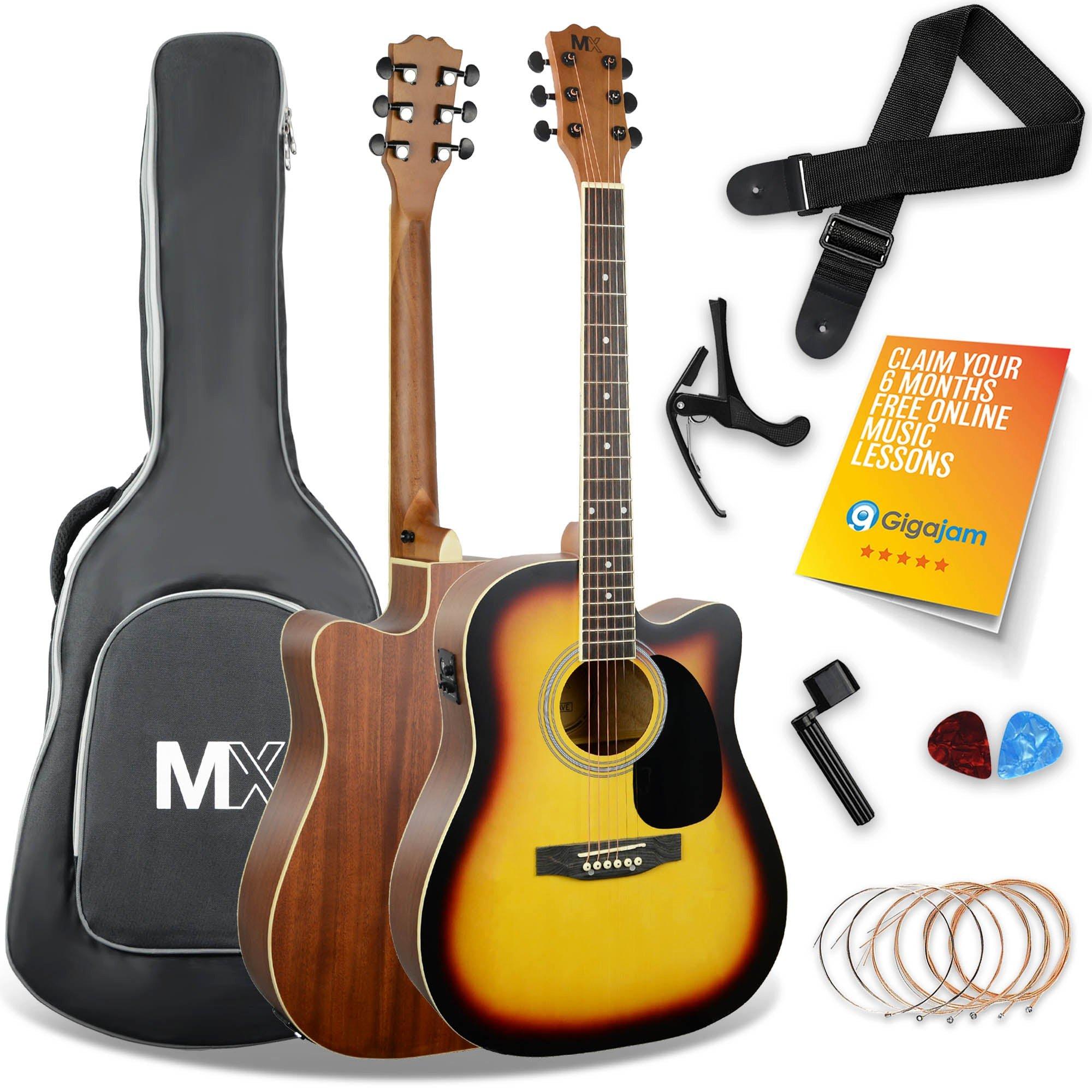 Sunburst - 3rd Avenue - Cutaway Electro Acoustic Guitar Pack - 1