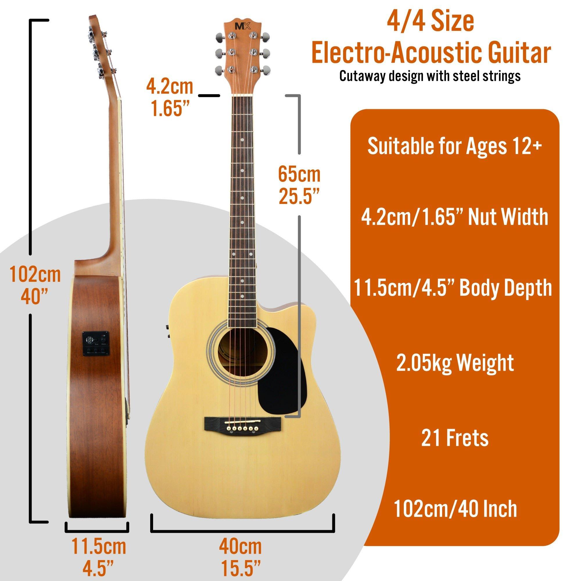 Natural - 3rd Avenue - Cutaway Electro Acoustic Guitar Pack - 2