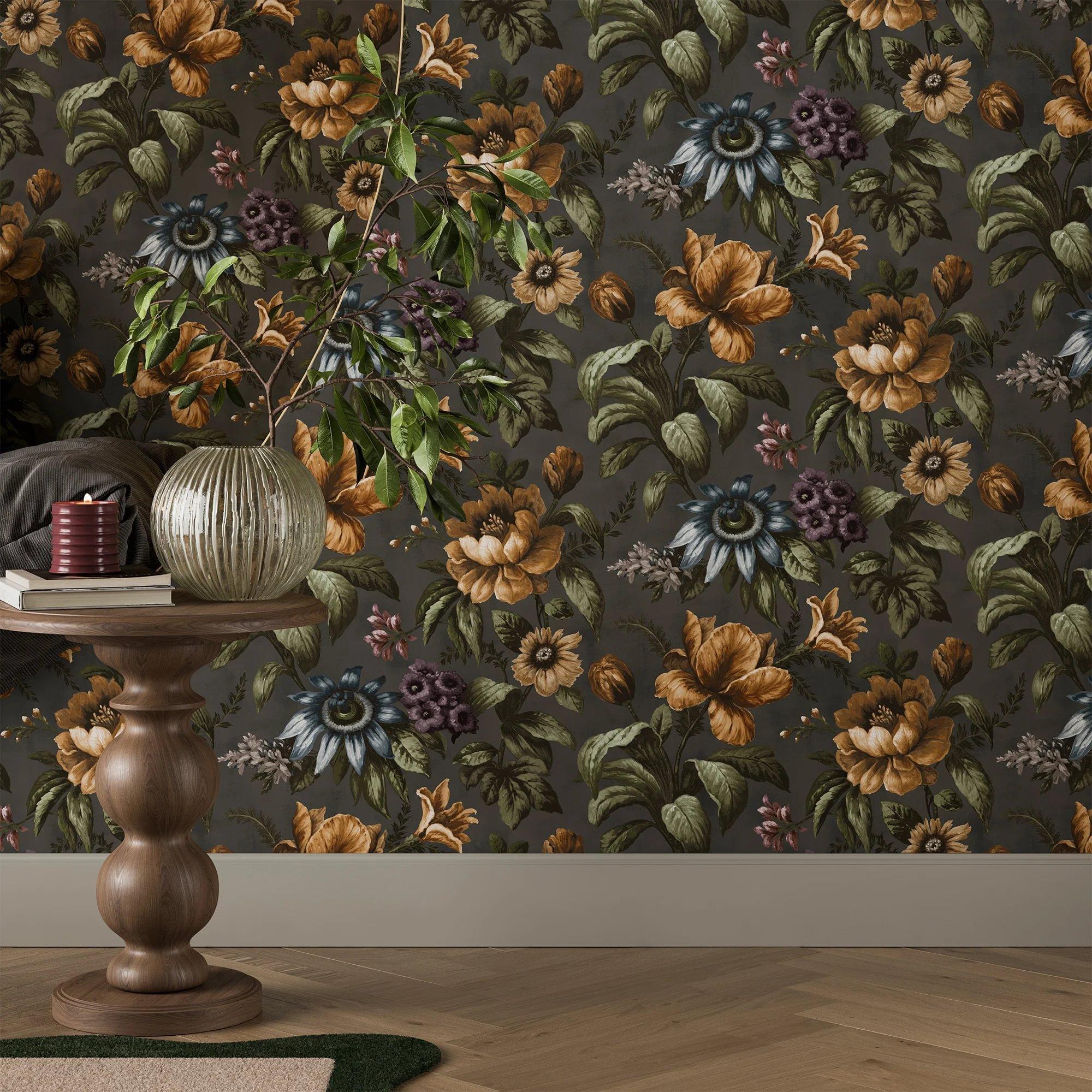 Charcoal - Superfresco Easy - Gardenia Charcoal Wallpaper - 1