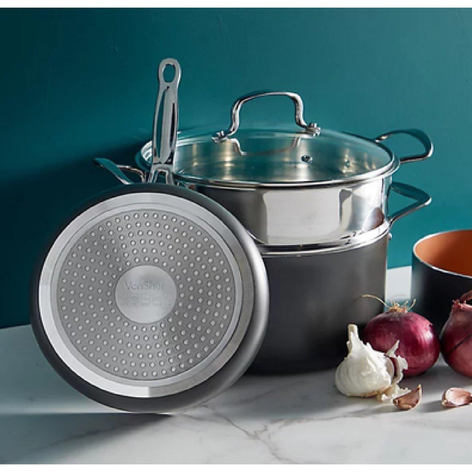 Black - VonShef - VonShef 11 Piece Cookware Set With Utensils - 8