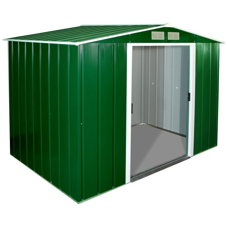 Green - Store More - Sapphire Apex Metal Shed - 1