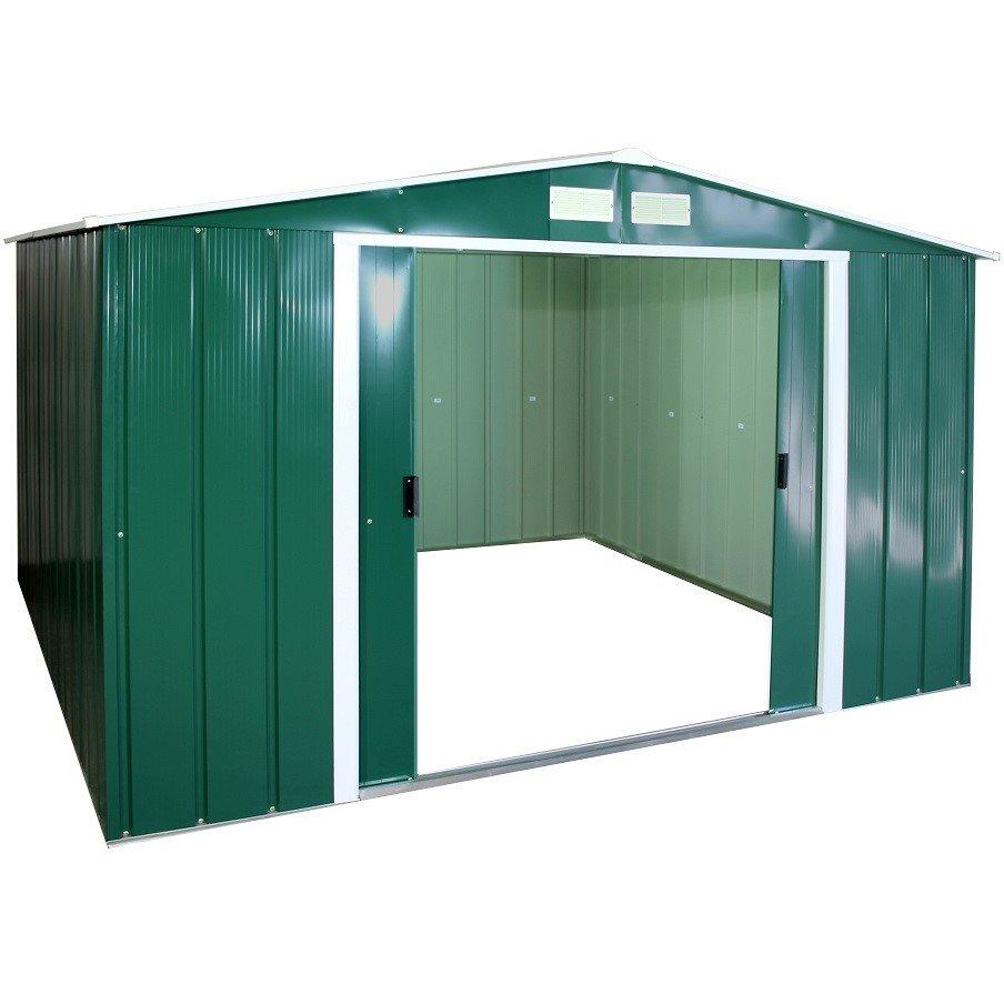 Green - Store More - Sapphire Apex Metal Shed - 3