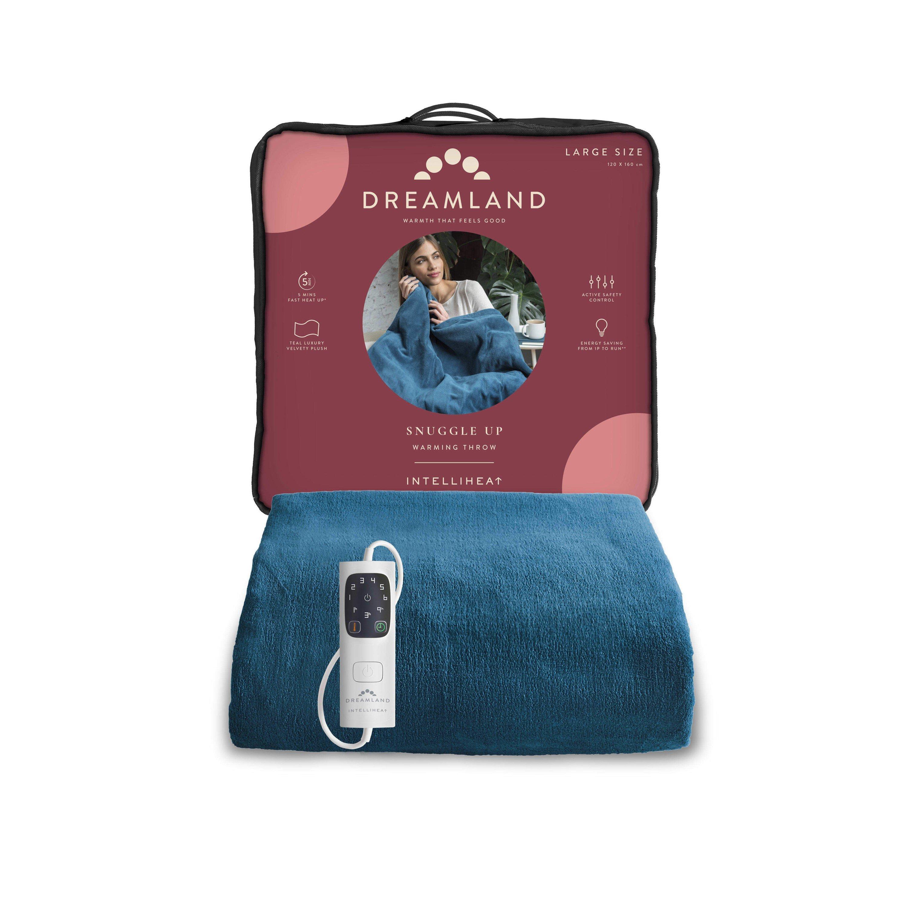 Teal - Dreamland - Dreamland IntelliHeat Soft Heated Blanket Teal - 1