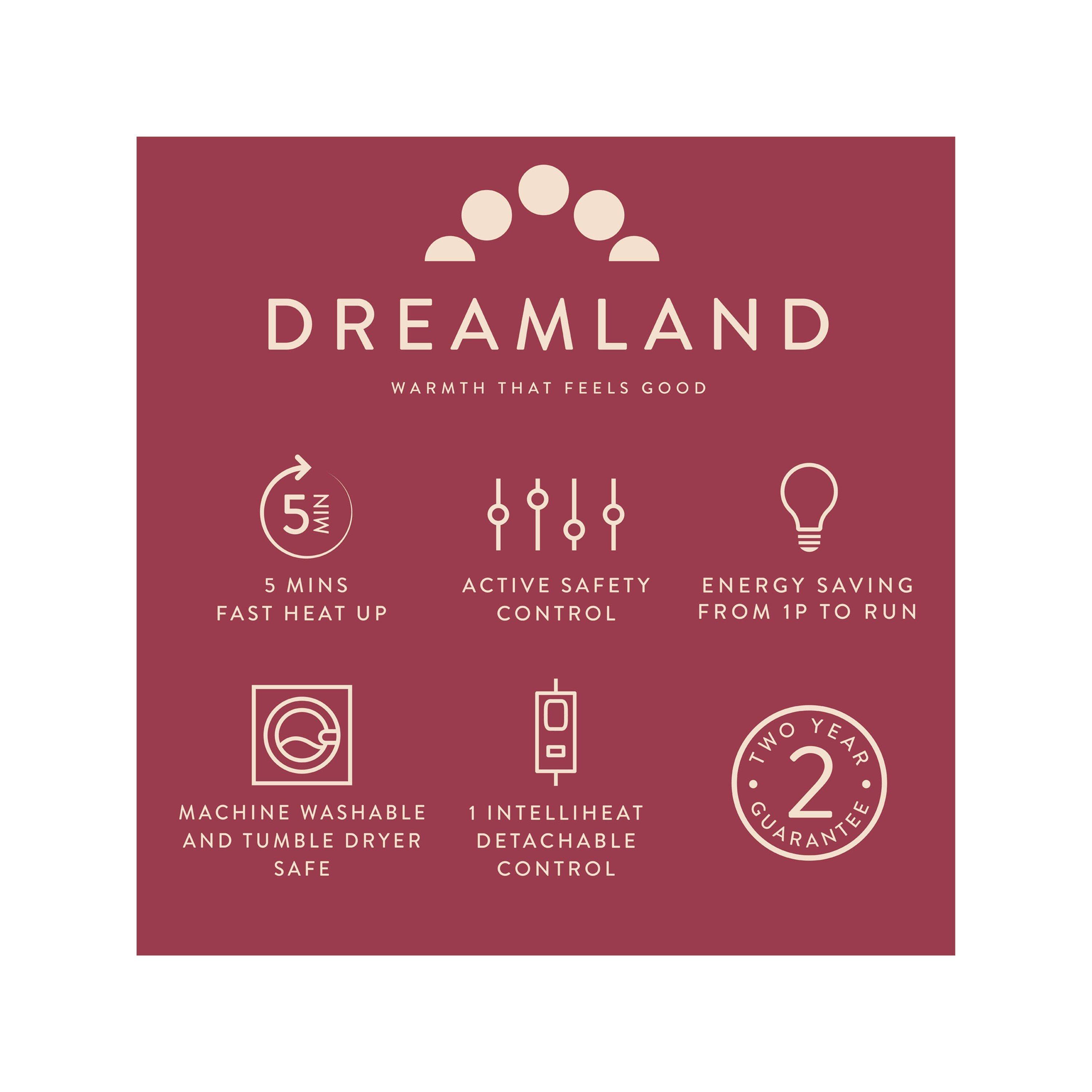 Teal - Dreamland - Dreamland IntelliHeat Soft Heated Blanket Teal - 5