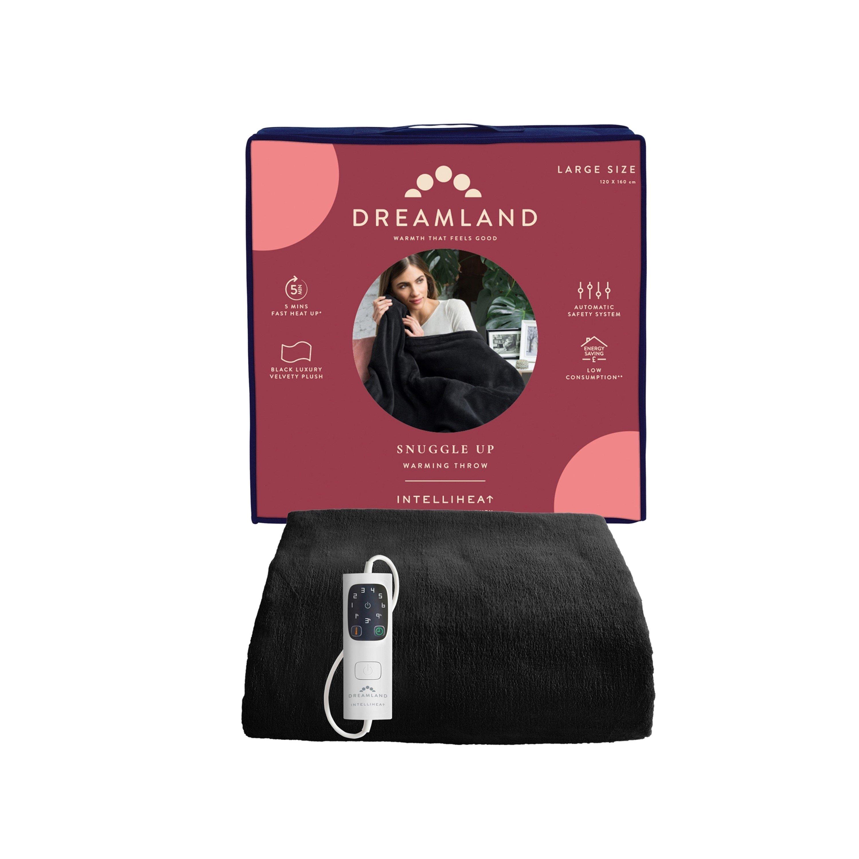 Black - Dreamland - Dreamland IntelliHeat Soft Heated Blanket Zebra - 1