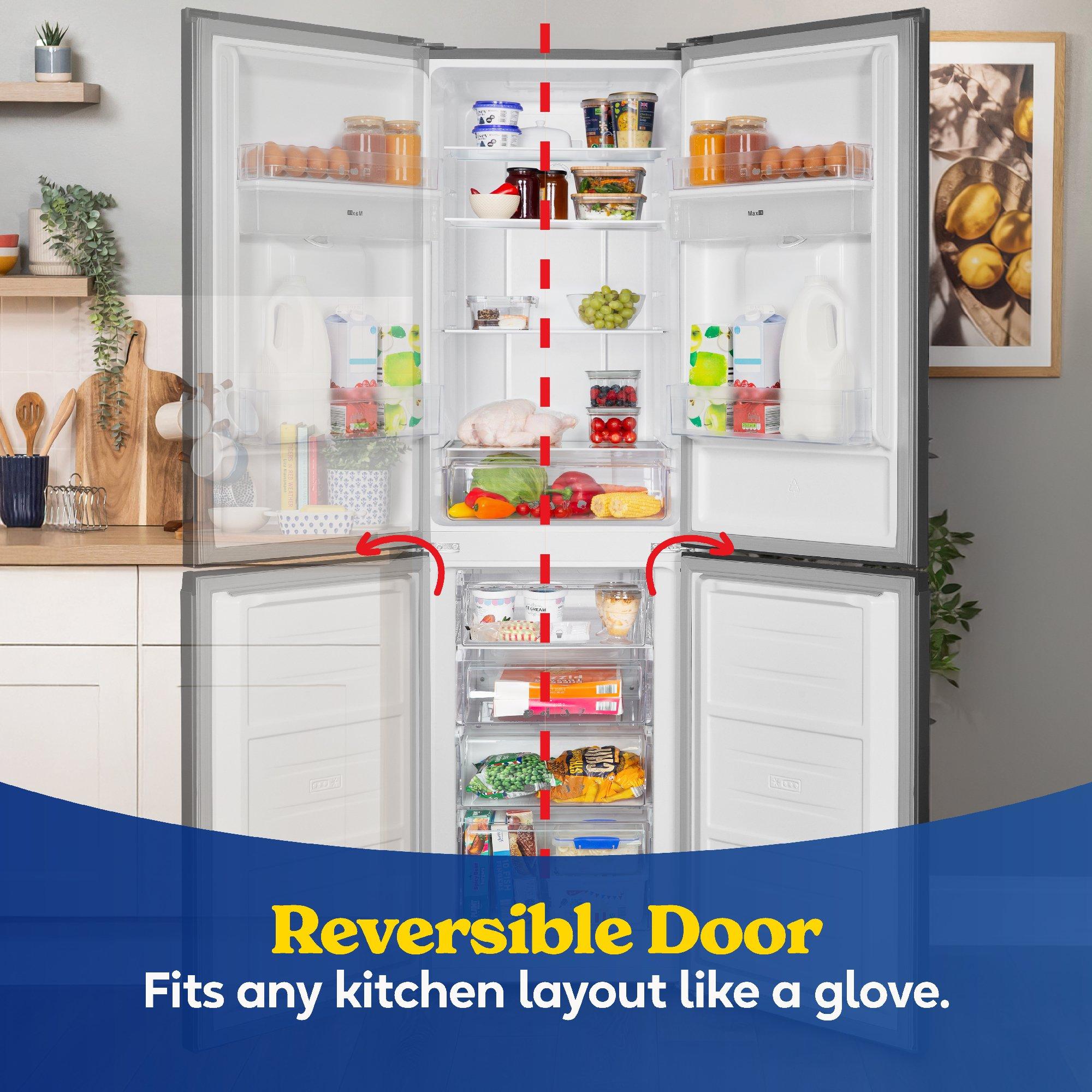 Stainless Steel - Russell Hobbs - RH181TNF552E2SSWD Fridge Freezer + Water Dispenser - 8