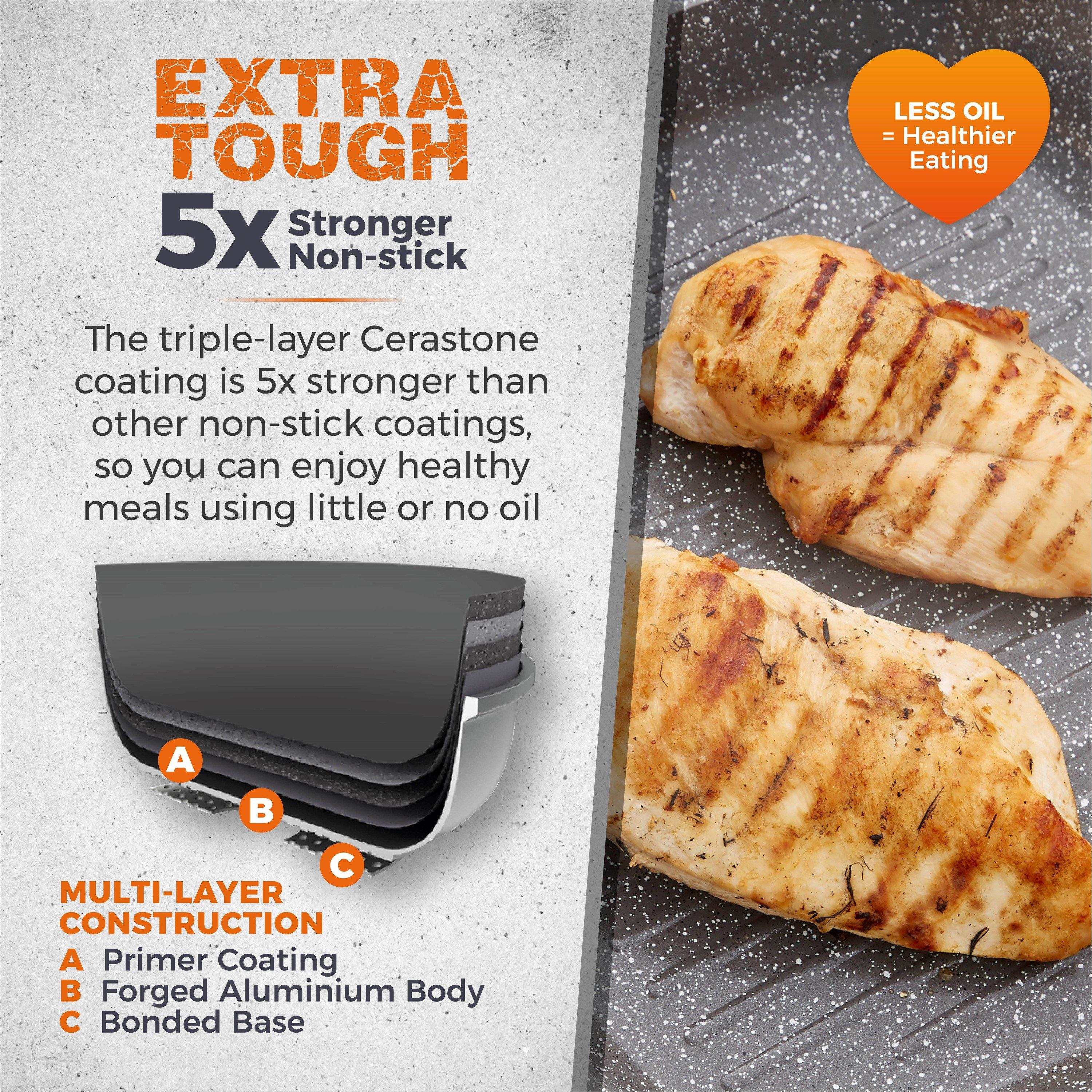 Graphite - Tower - Cerastone Forged 25cm Grill Pan Graphite - 4