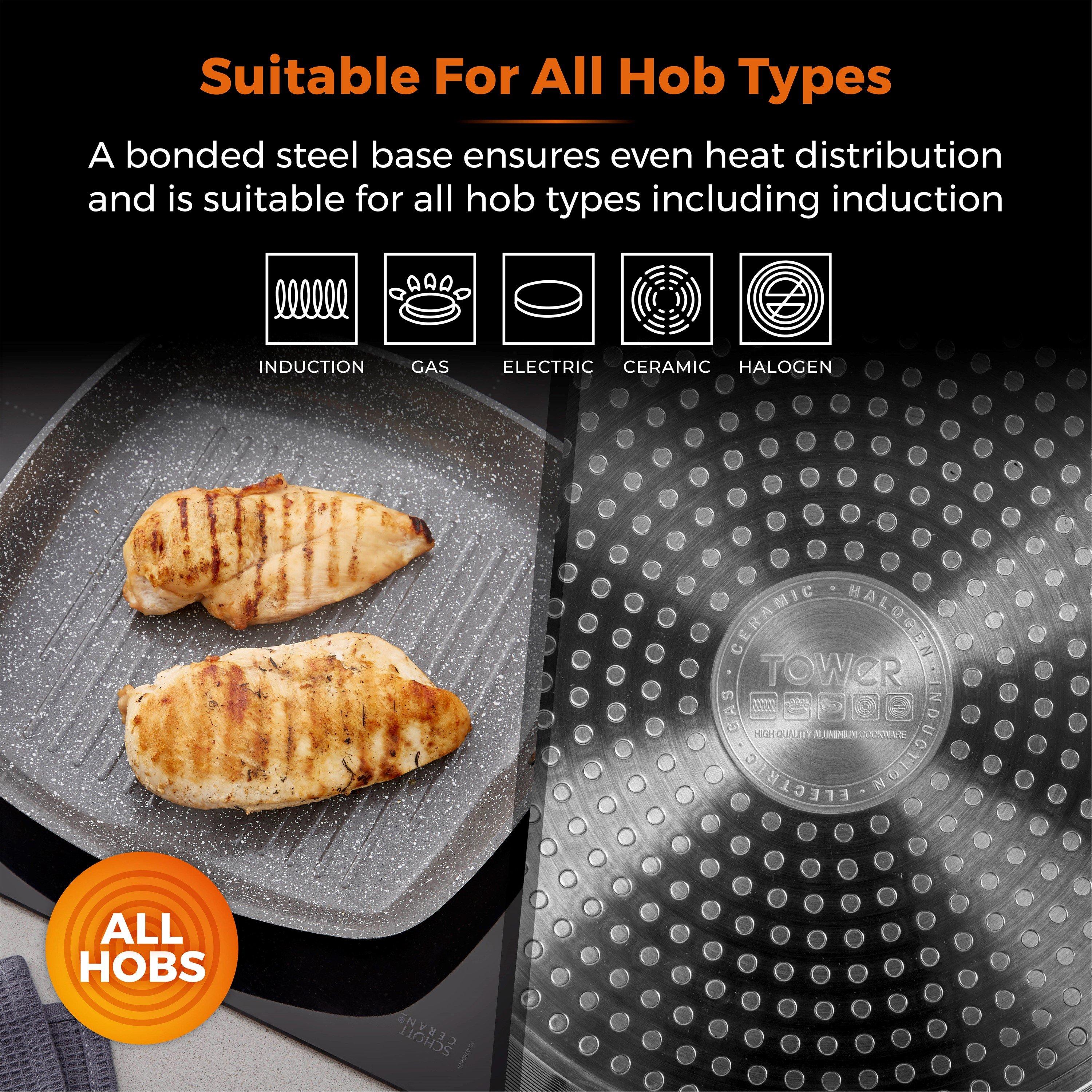 Graphite - Tower - Cerastone Forged 25cm Grill Pan Graphite - 6