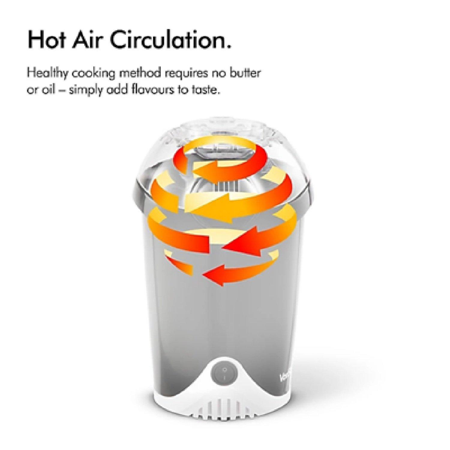 Black - VonShef - Hot Air Popcorn Maker - 3