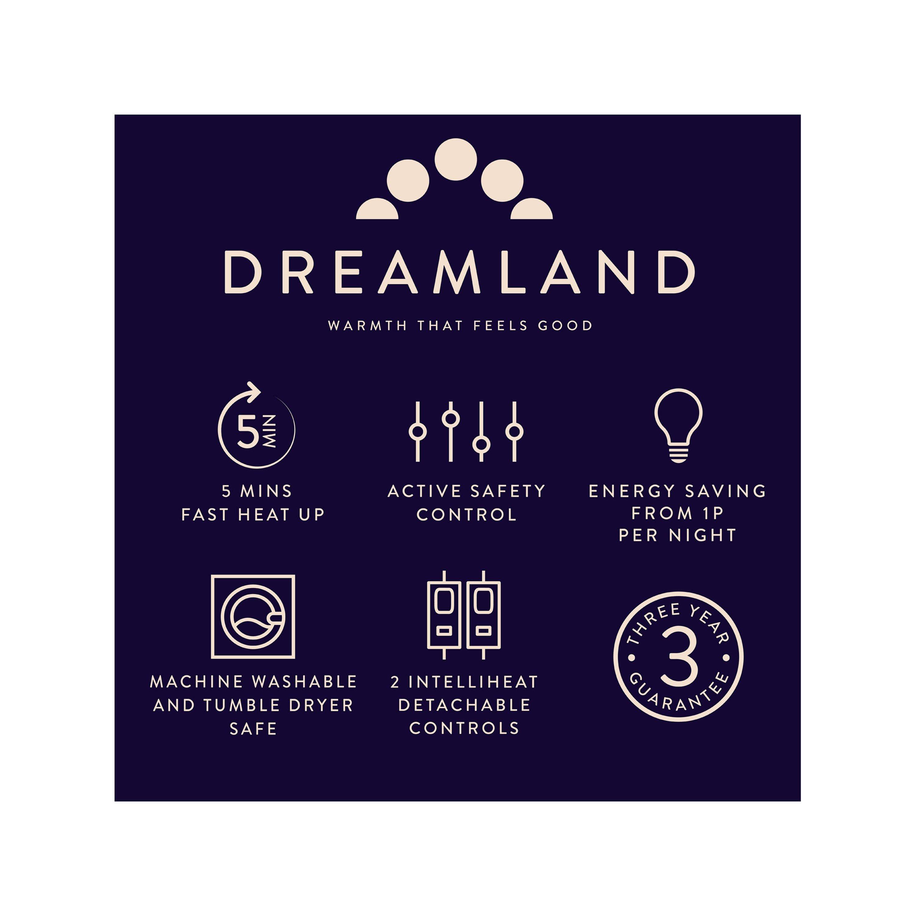 White - Dreamland - Dreamland Organic Cotton King Heated Under Blanket - 5