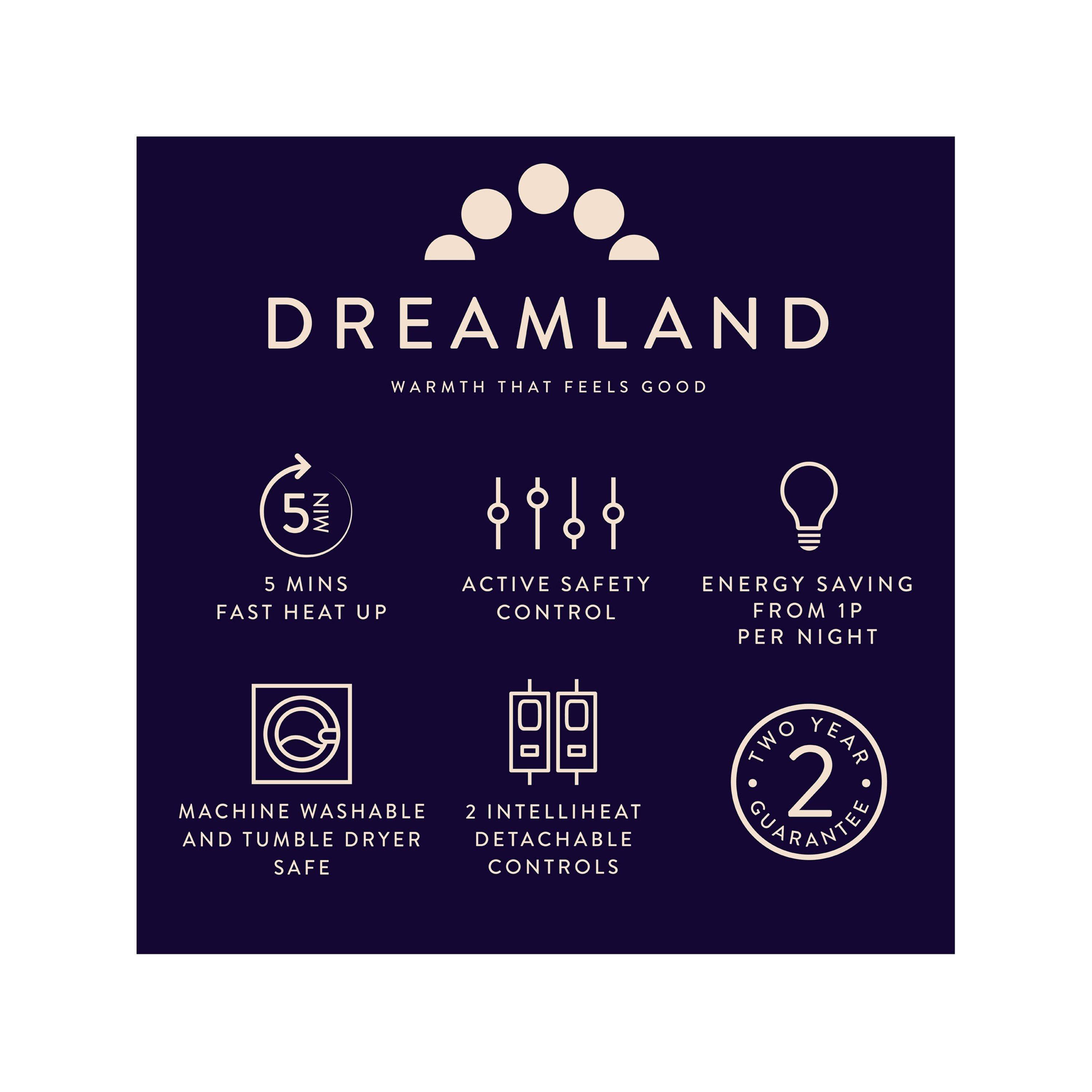 Cream - Dreamland - Dreamlans King size Heated Blanket Cream - 5