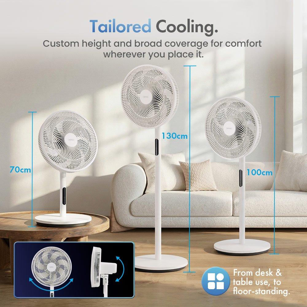 White - VonHaus - VonHaus - 14-inch Pedestal Fan – White - 3