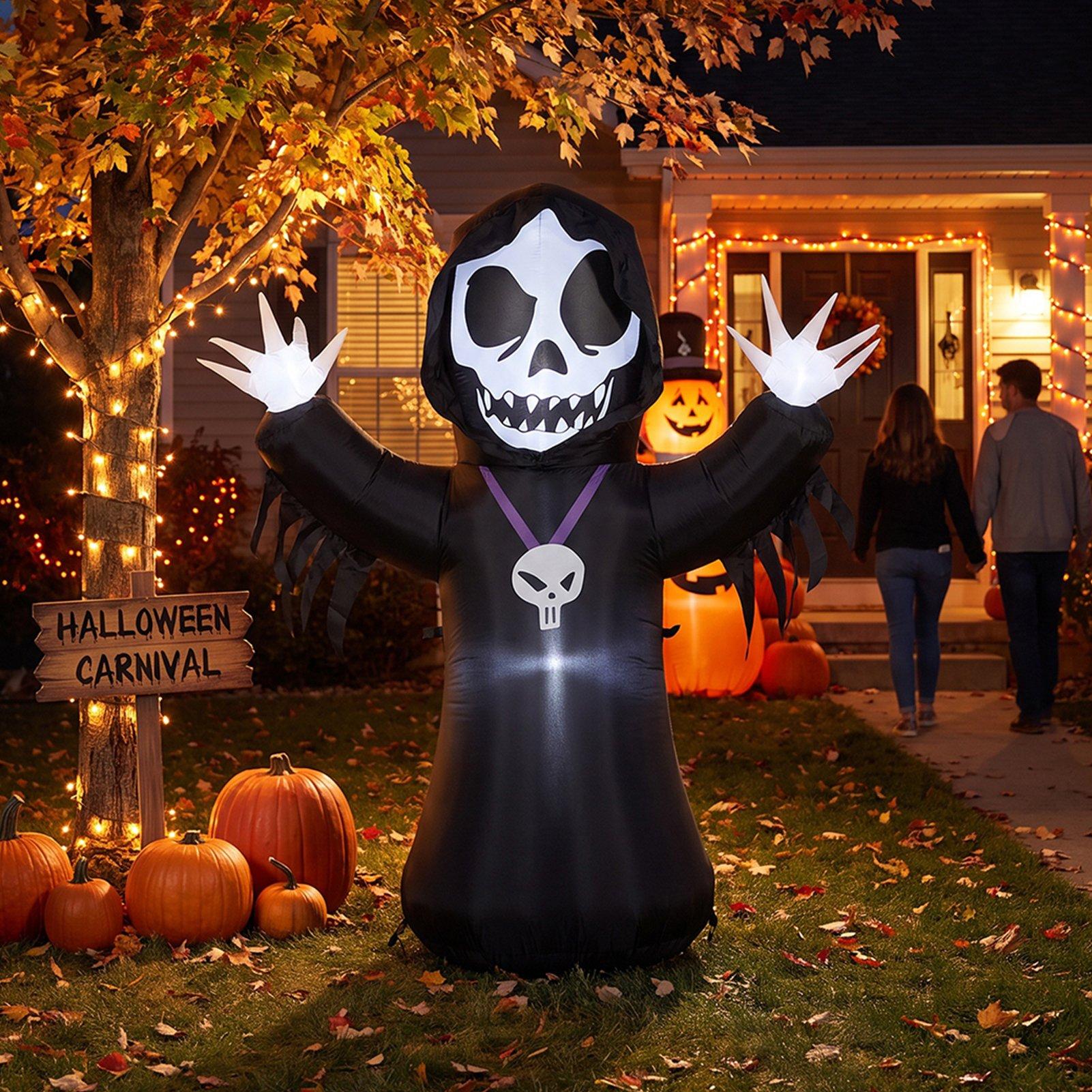 LIFE IDEAS 1.5M Halloween Inflatable Grim Reaper