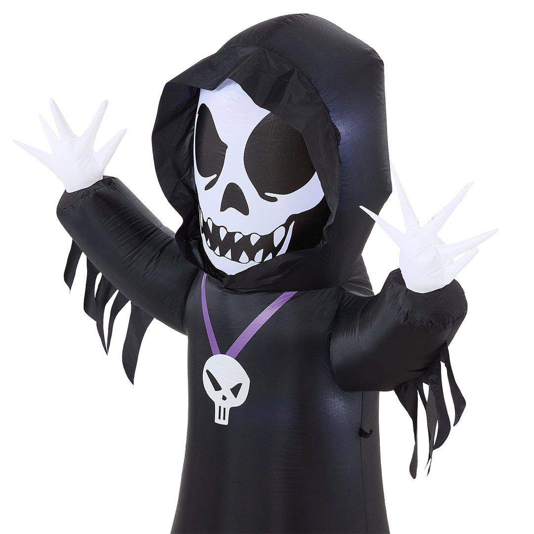 Black - LIFE IDEAS - 1.5M Halloween Inflatable Grim Reaper - 5
