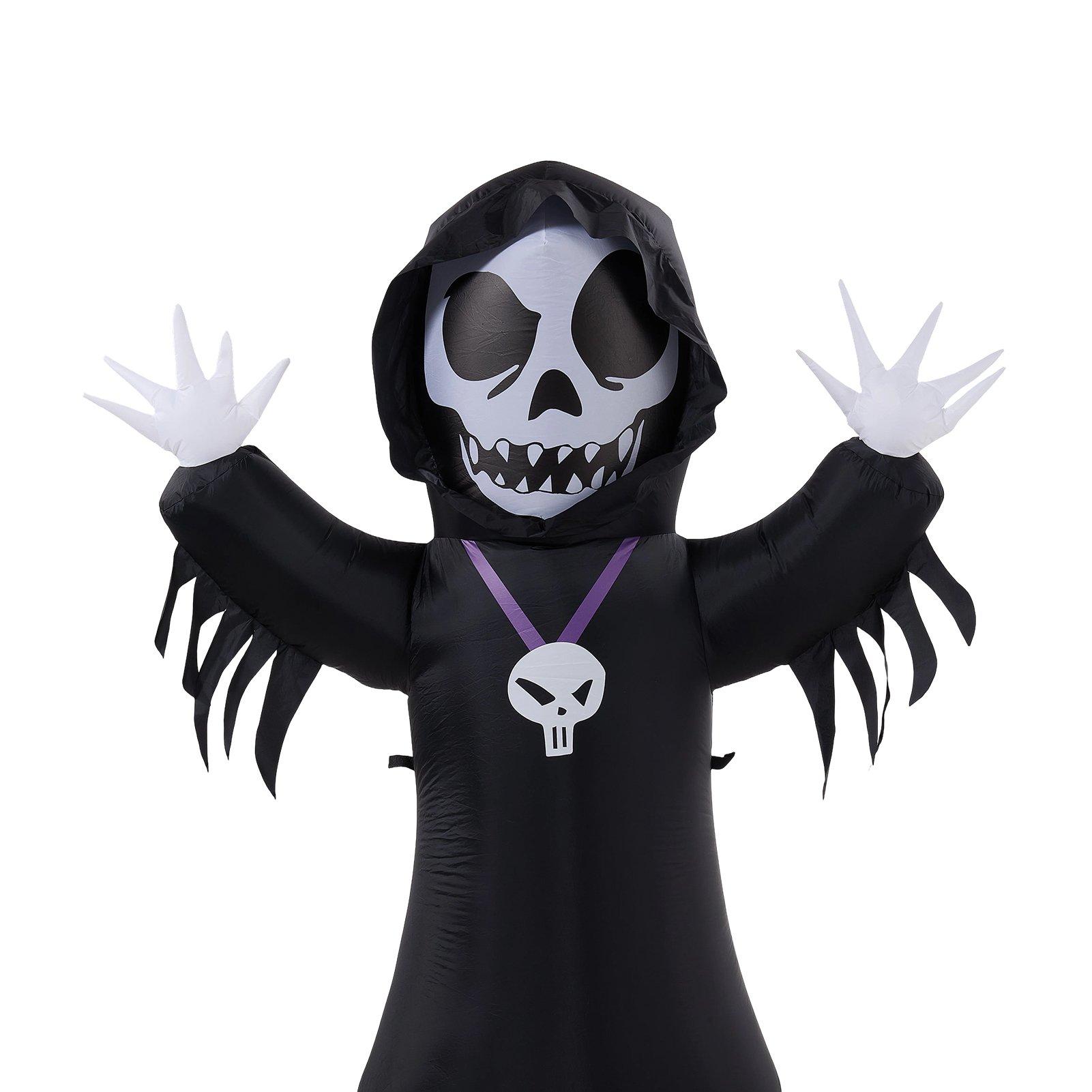 Black - LIFE IDEAS - 1.5M Halloween Inflatable Grim Reaper - 6