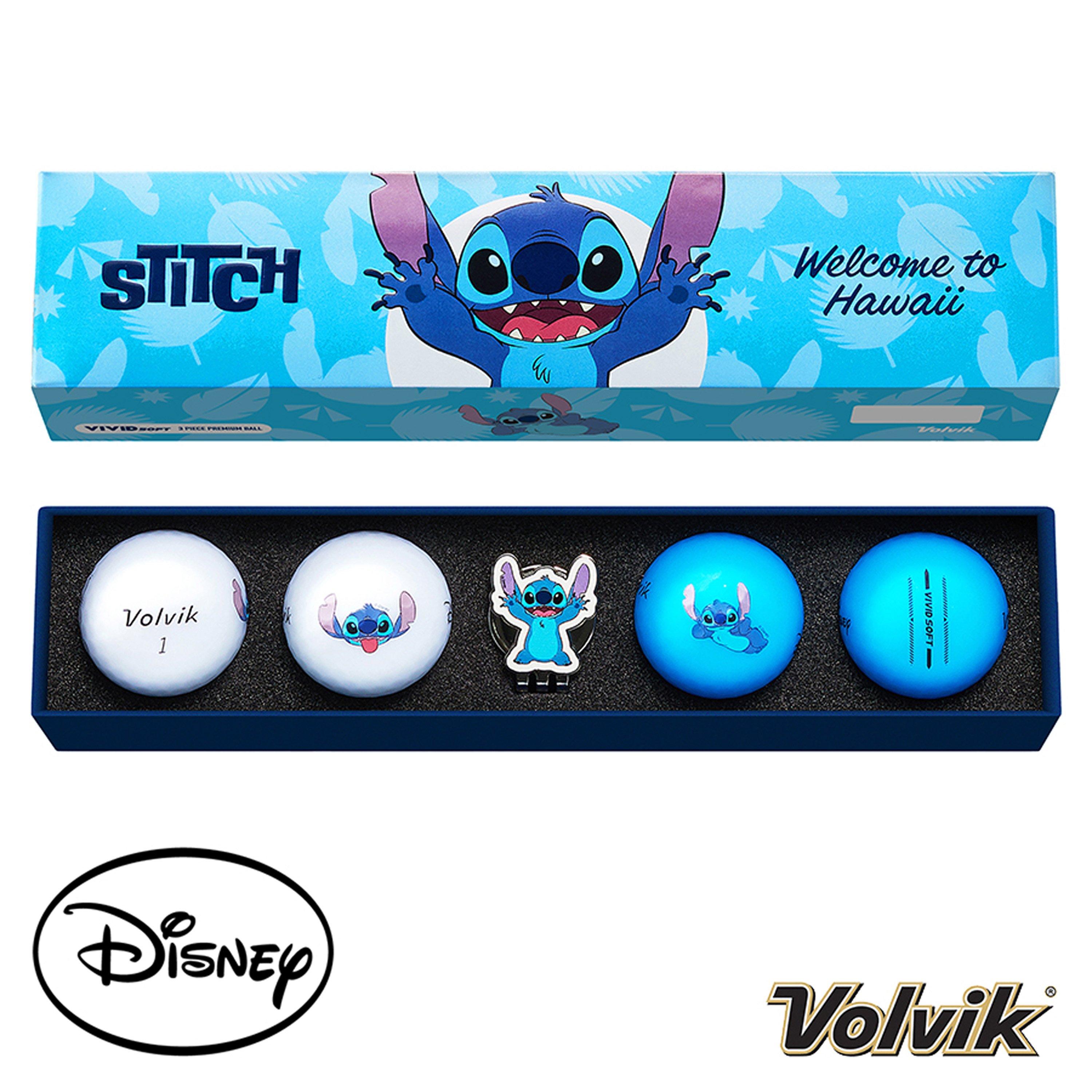 Blue/White - Volvik - Volvik Stitch Vivid 4 Balls + Marker - 1