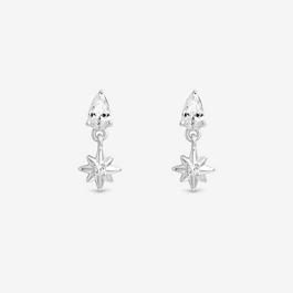 Simply Silver Sterling Silver 925 Cubic Zirconia Celestial  Earr
