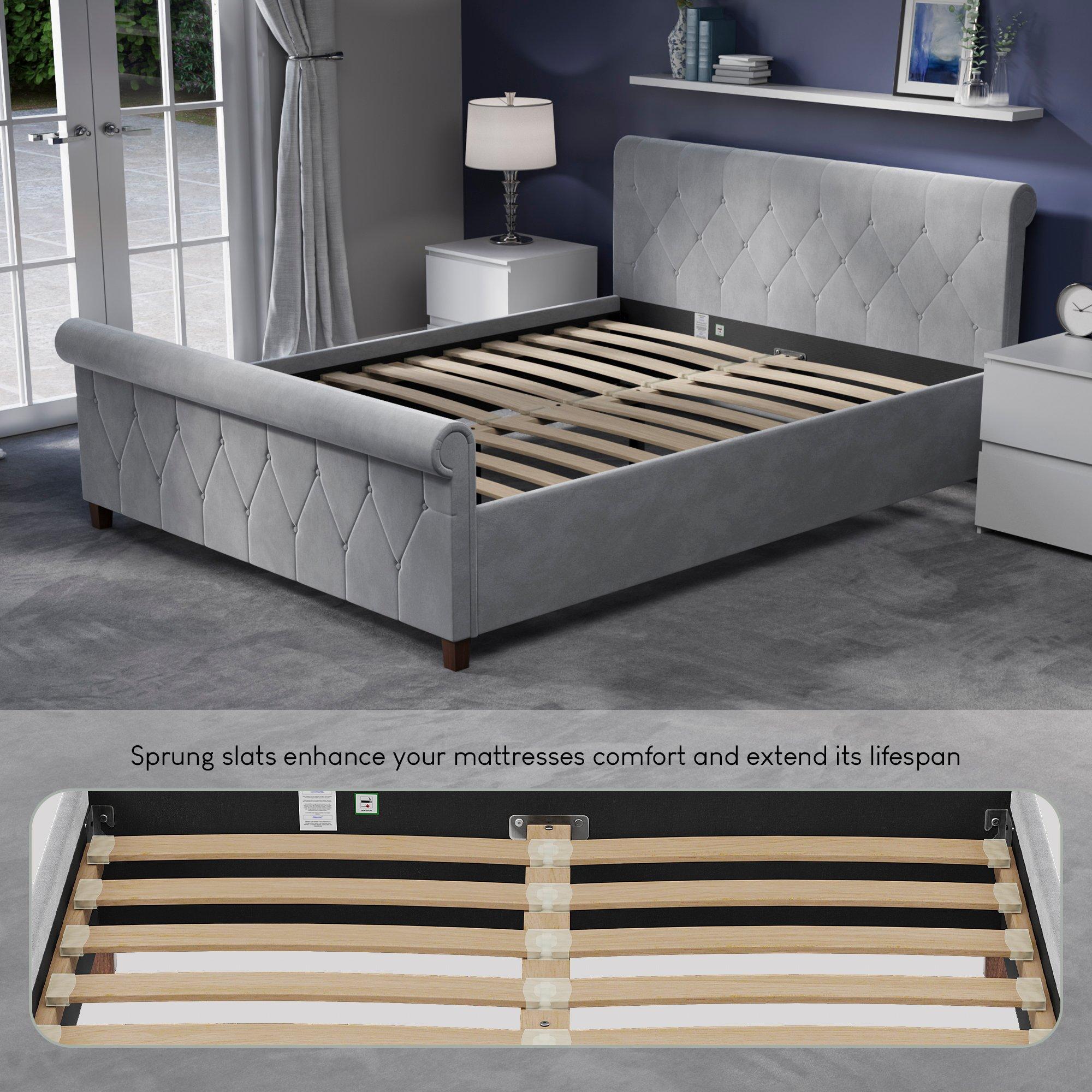 Light Grey Line - Lassic - Vida Designs Vittorio Double Bed UKFR - 4