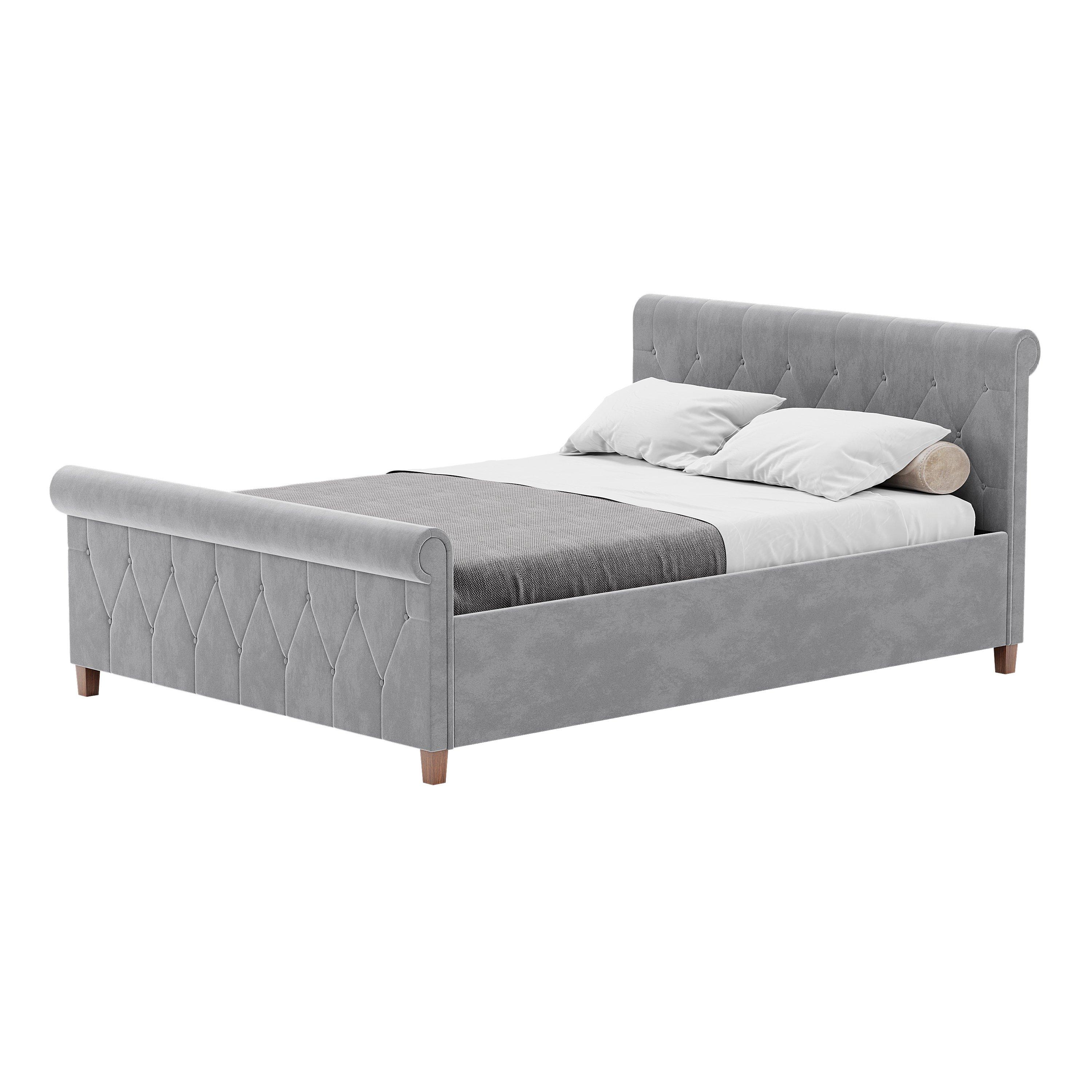Light Grey Velv - Lassic - Vida Designs Vittorio Double Bed UKFR - 7