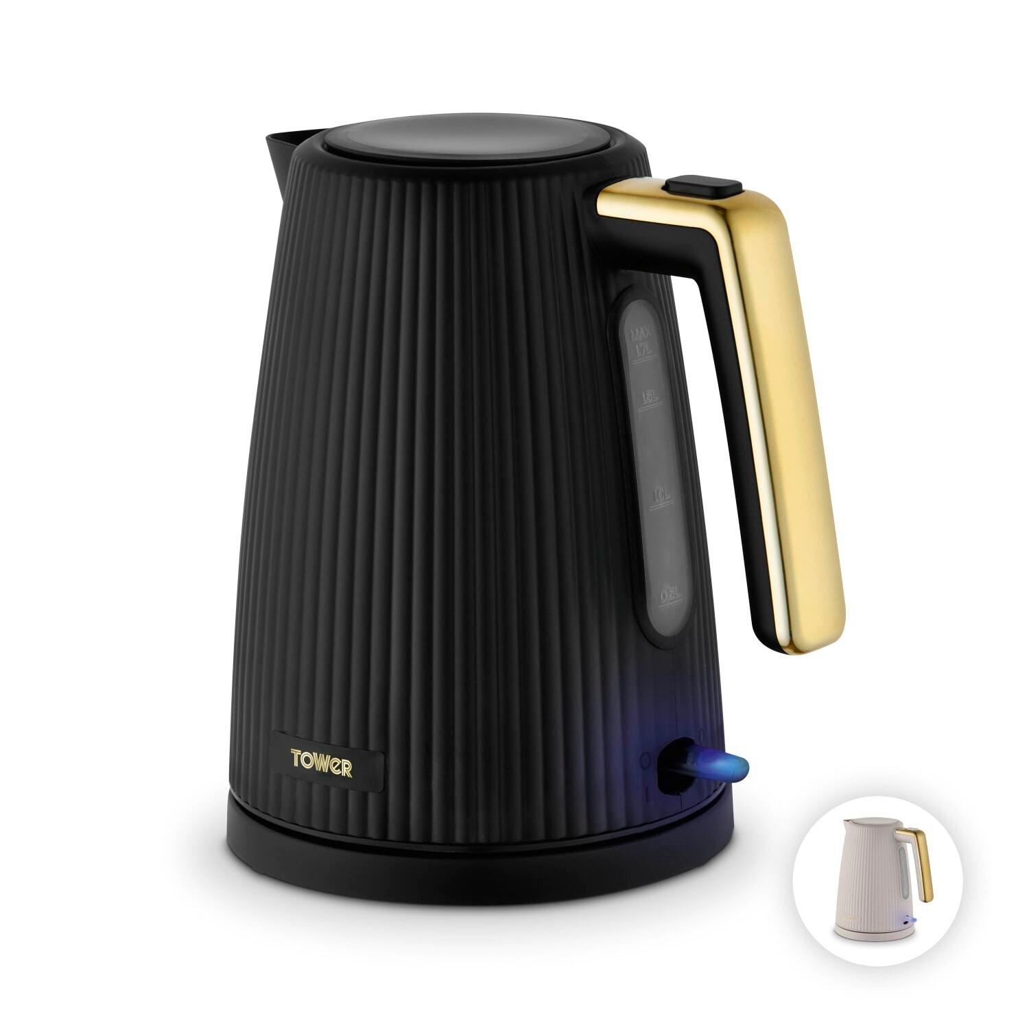 Matte Black - Tower - Tower Velora Electric Kettle 1.7L Rapid Boil 3kW - 1