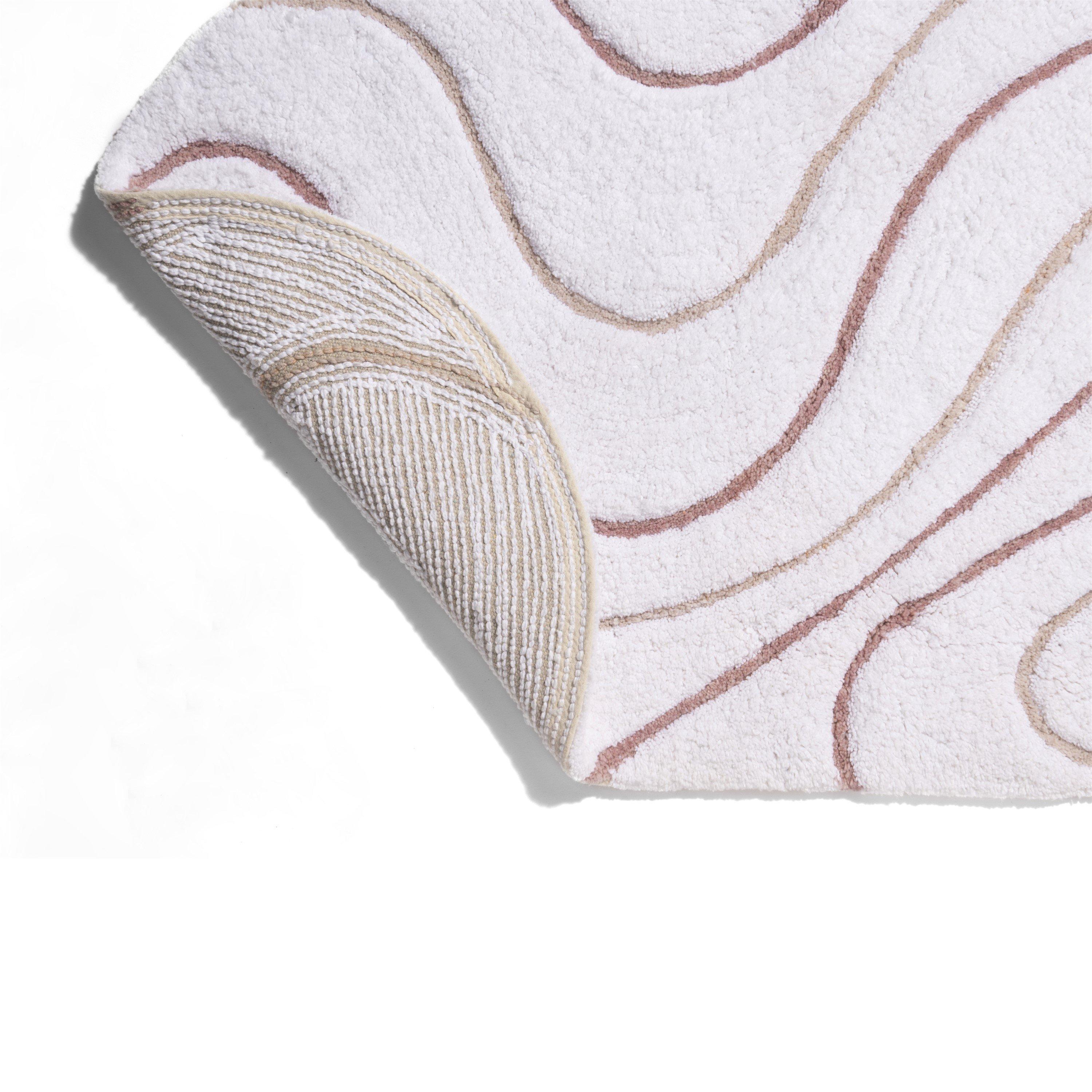 White/Pink - Croydex - Pink Swirl Bath Mat - 3