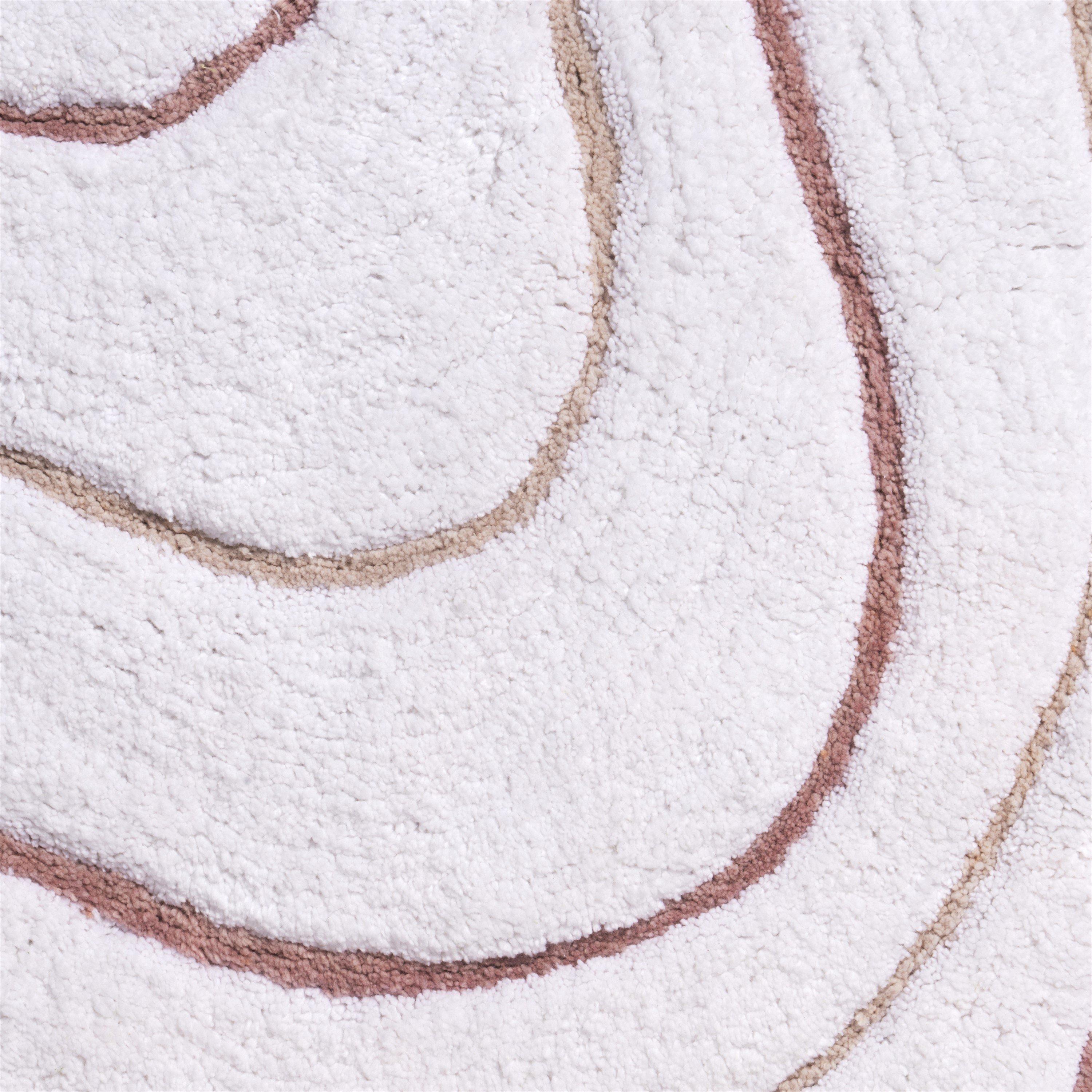 White/Pink - Croydex - Pink Swirl Bath Mat - 4