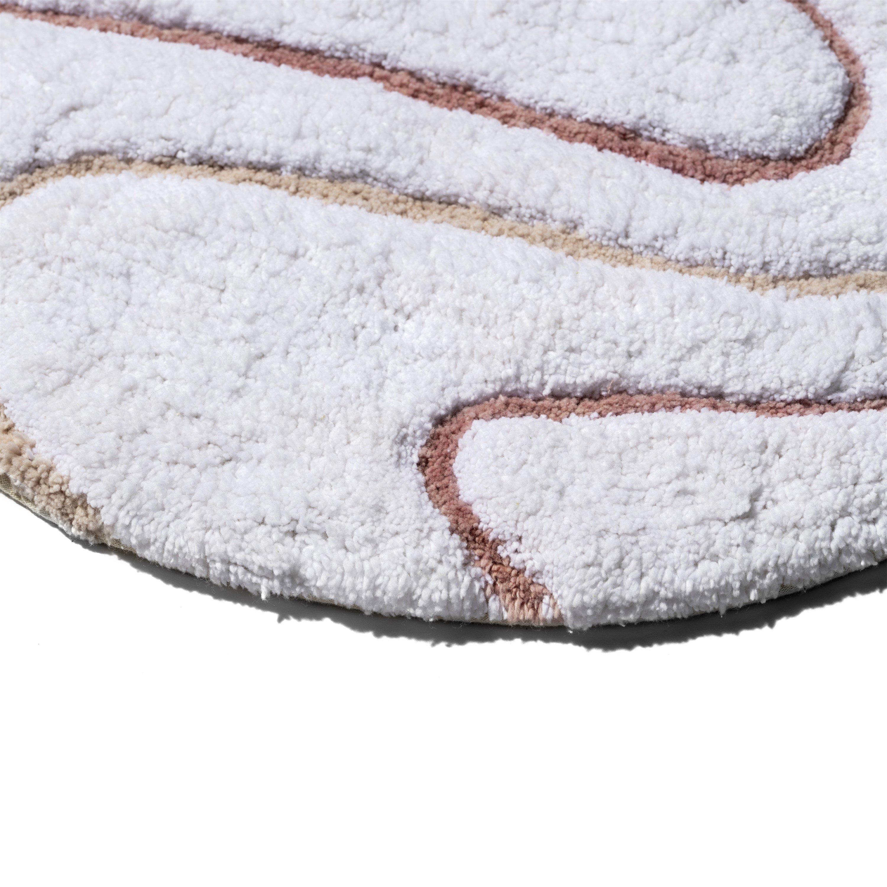 White/Pink - Croydex - Pink Swirl Bath Mat - 5