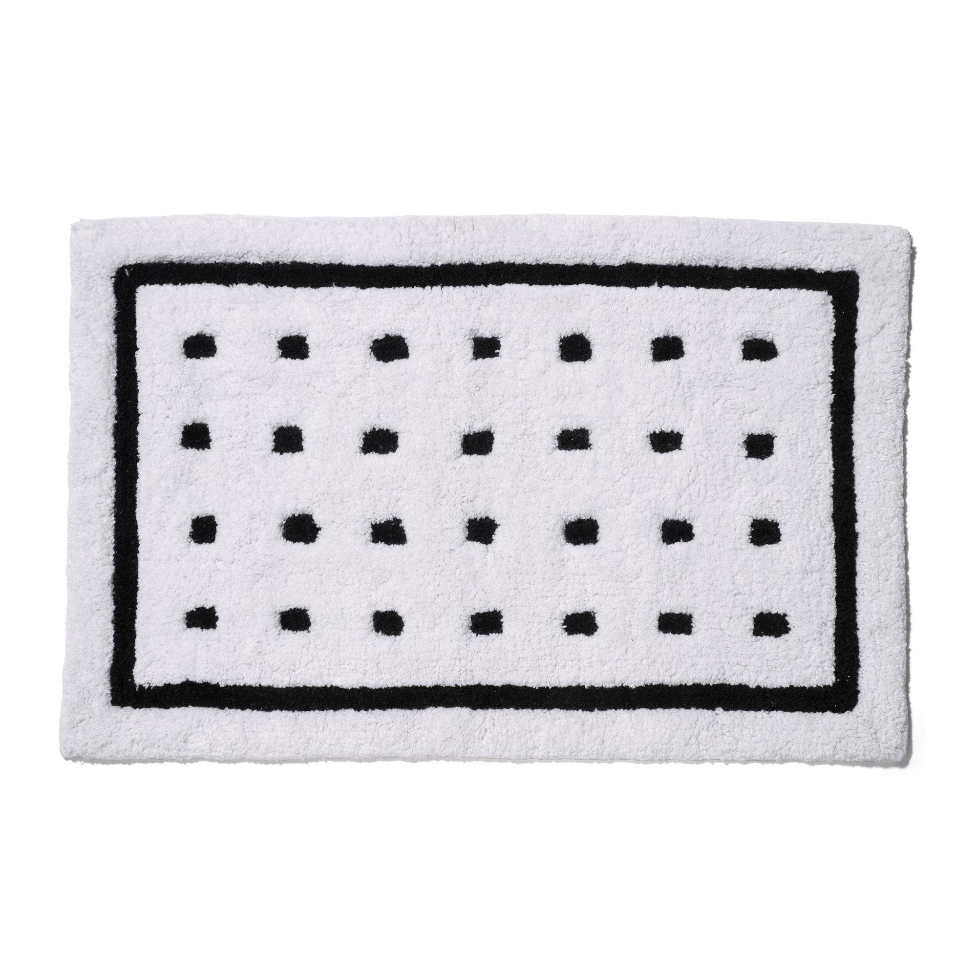 White/Black - Croydex - Black Squares Bath Mat - 2