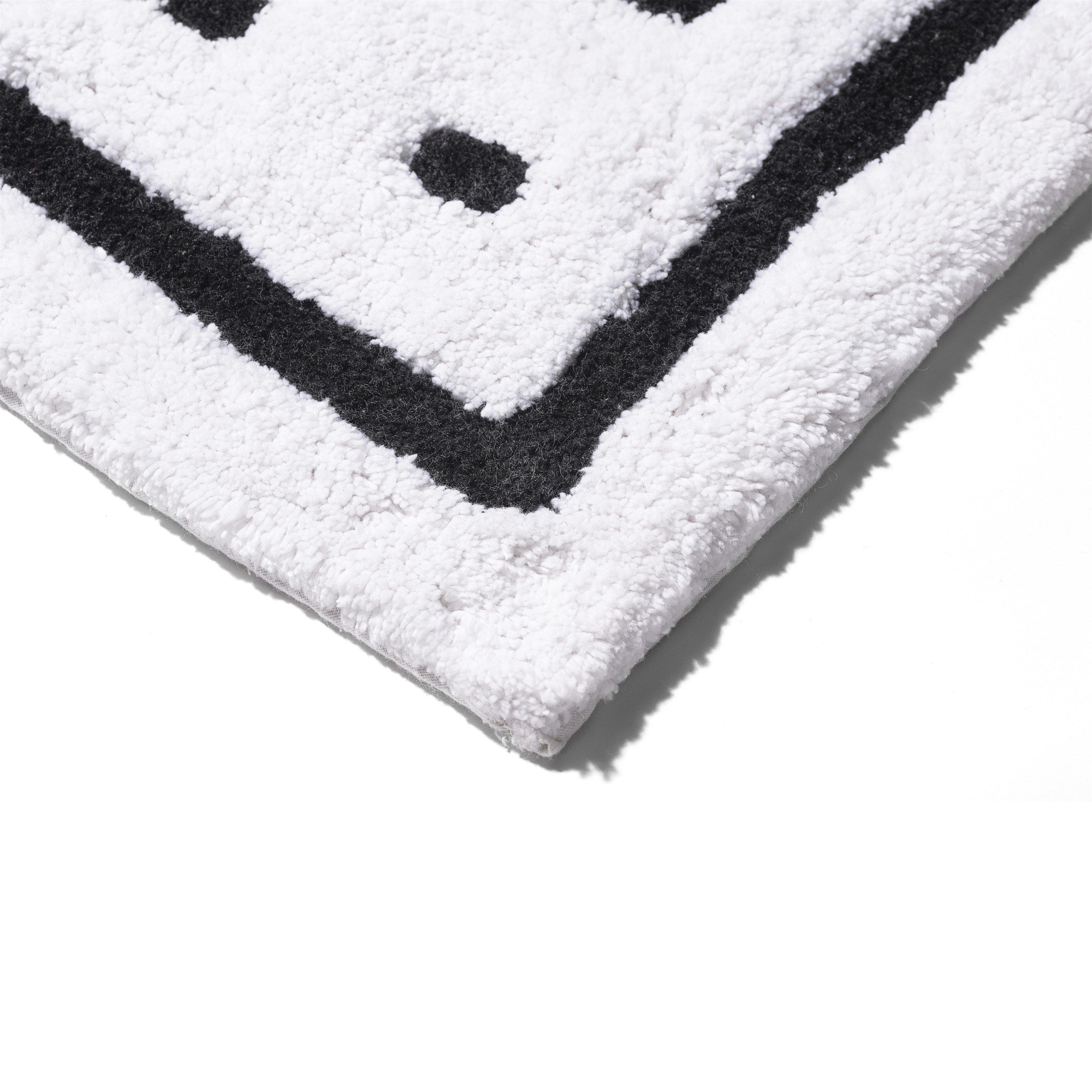 White/Black - Croydex - Black Squares Bath Mat - 5