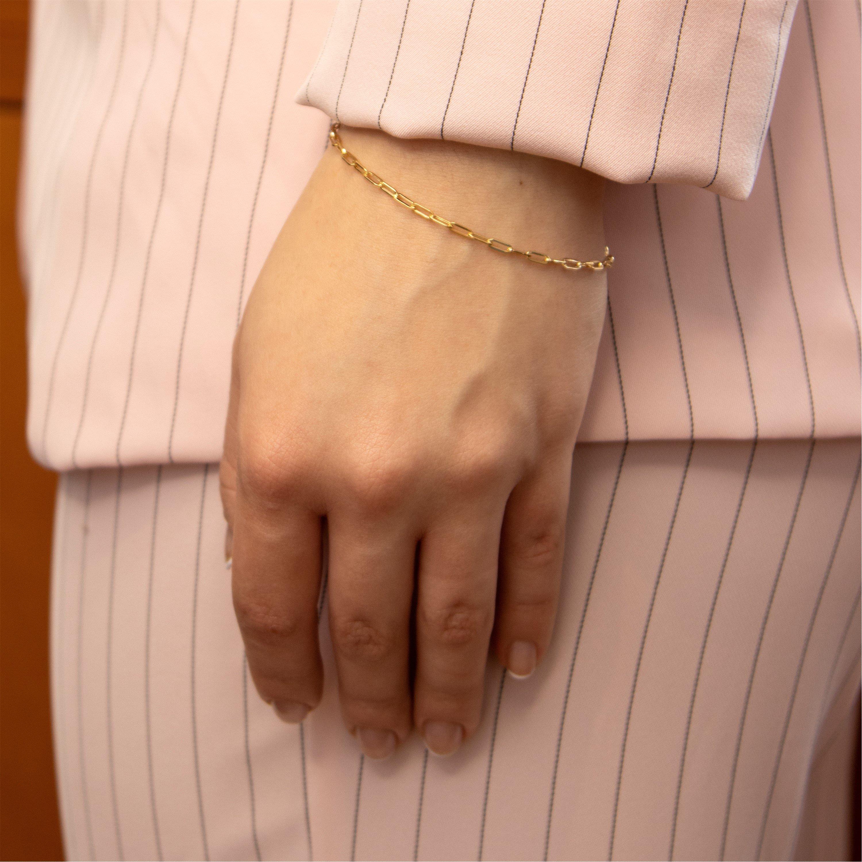 Yellow Gold - Be You - 9ct Gold Paper Chain Bracelet - 2