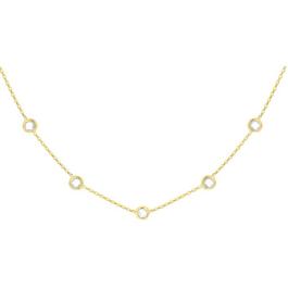 Be You 9ct Gold CZ Station Necklace