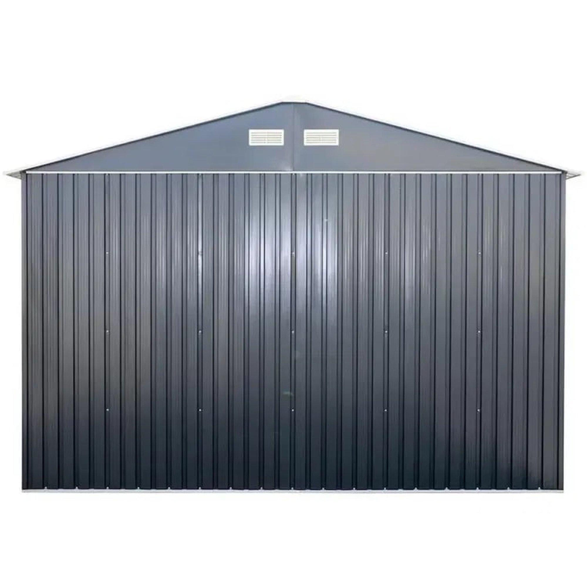 Grey - Store More - Sapphire Olympian Fronted Apex Metal Garage - 6