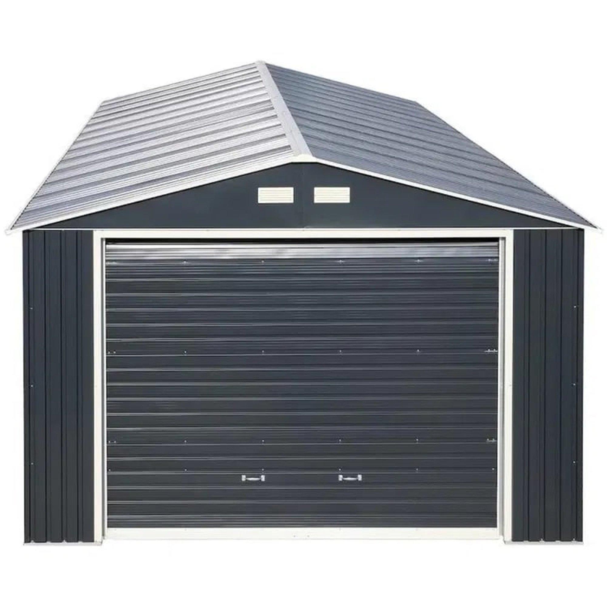 Grey - Store More - Sapphire Olympian Fronted Apex Metal Garage - 7