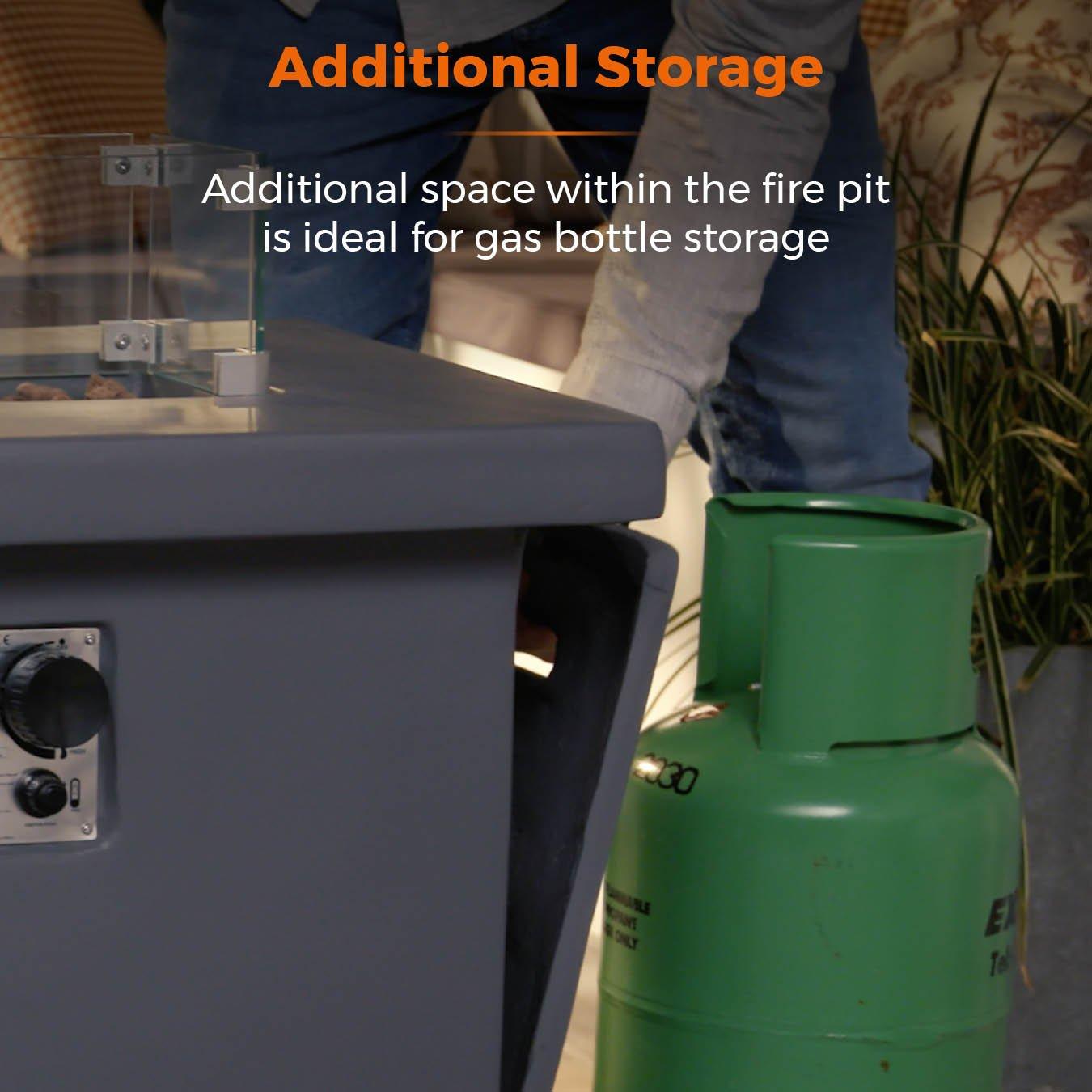 Grey - Tower - Magna Rectangular Gas Fire Pit - 8