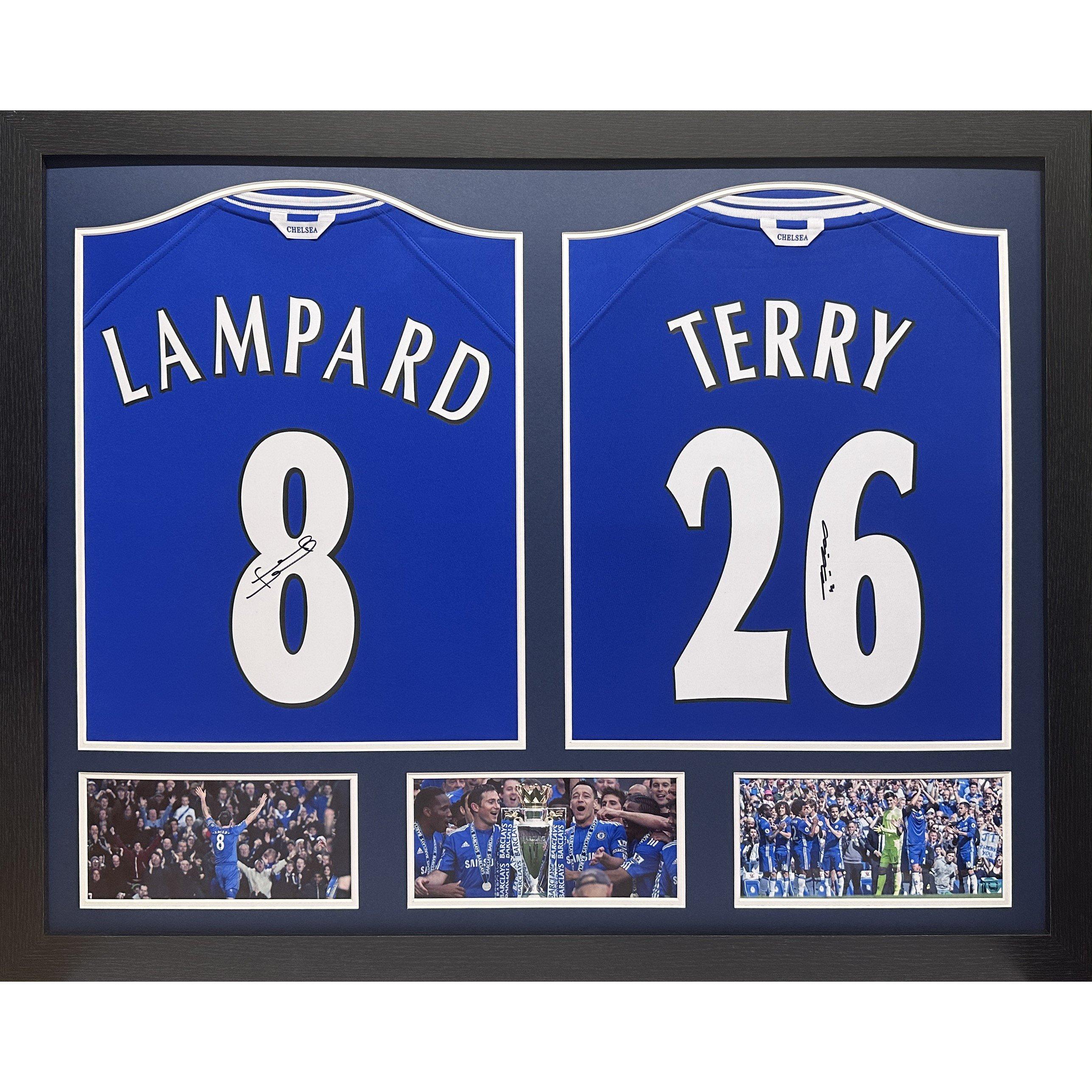 Blue - AllStarSignings Ltd - Lampard Terry double signed Chelsea shirt display - 1