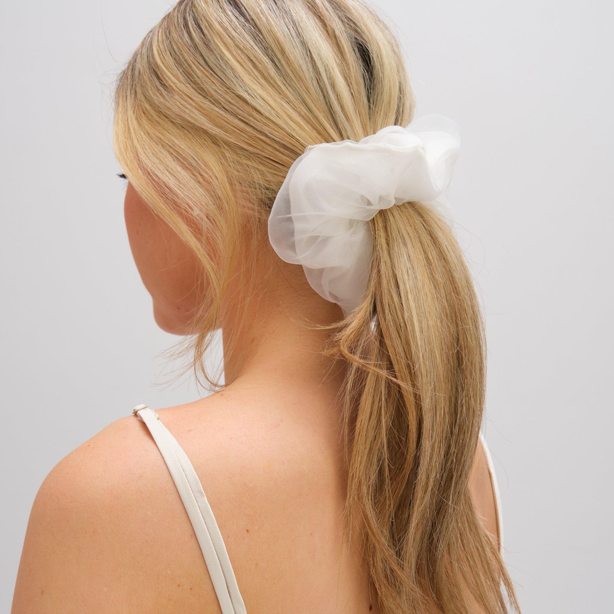 White - Jon Richard - Bridal Scrunchie - 3