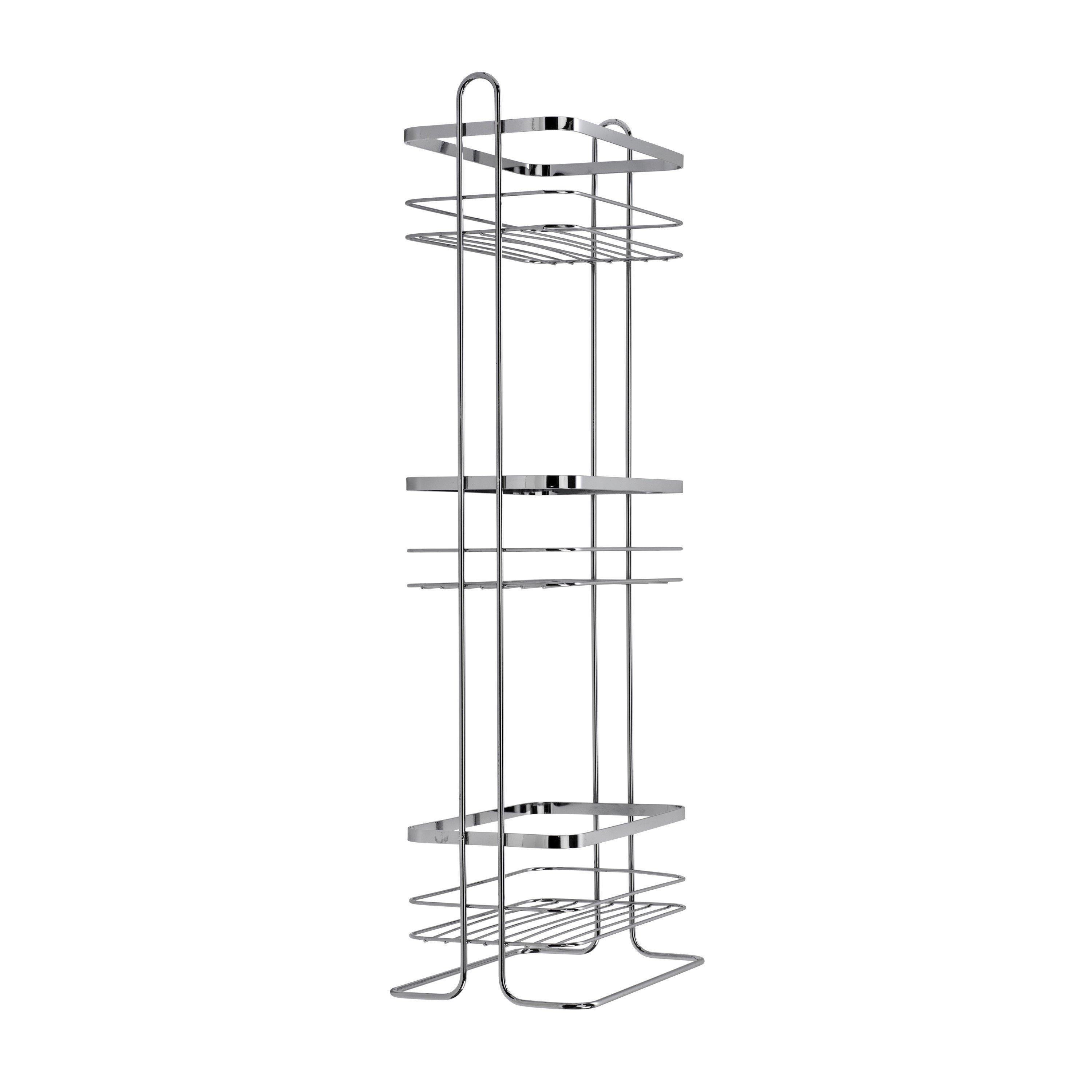 Chrome - Croydex - Three Tier Bathroom Storage Basket - 4