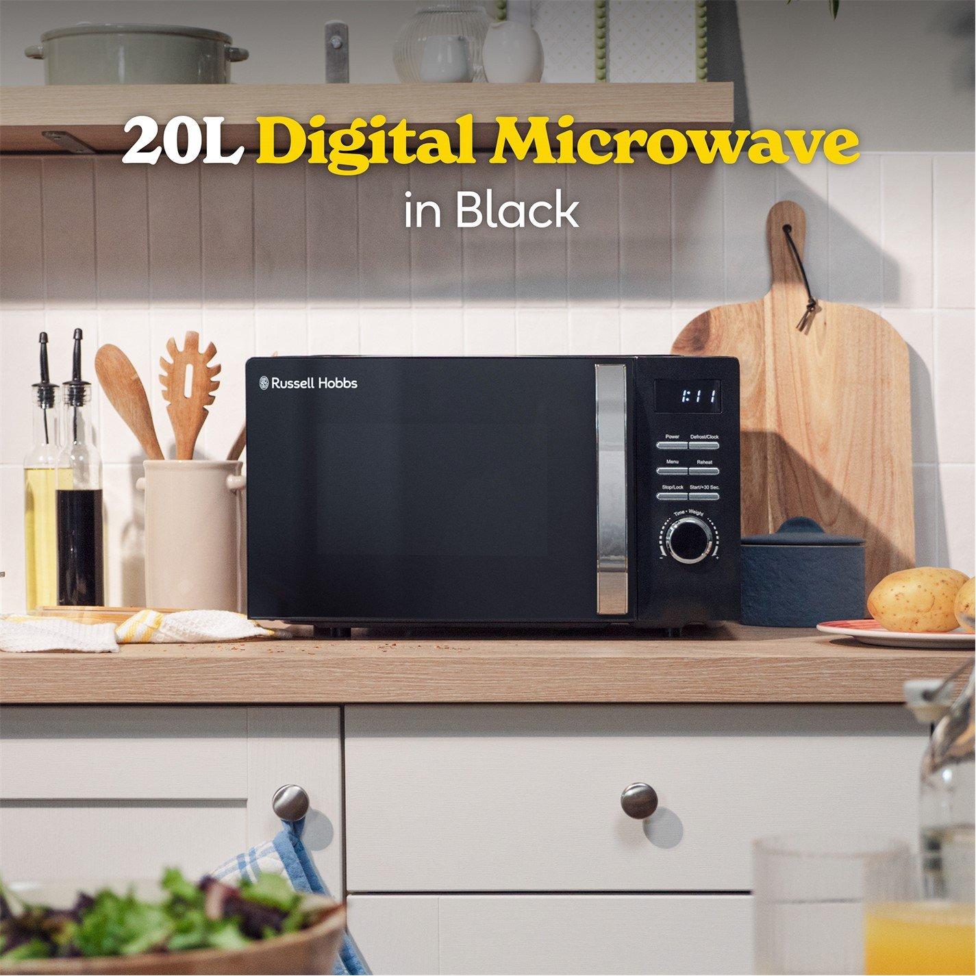 Black - Russell Hobbs - RHMD818B, 20L Digital Microwave - 4