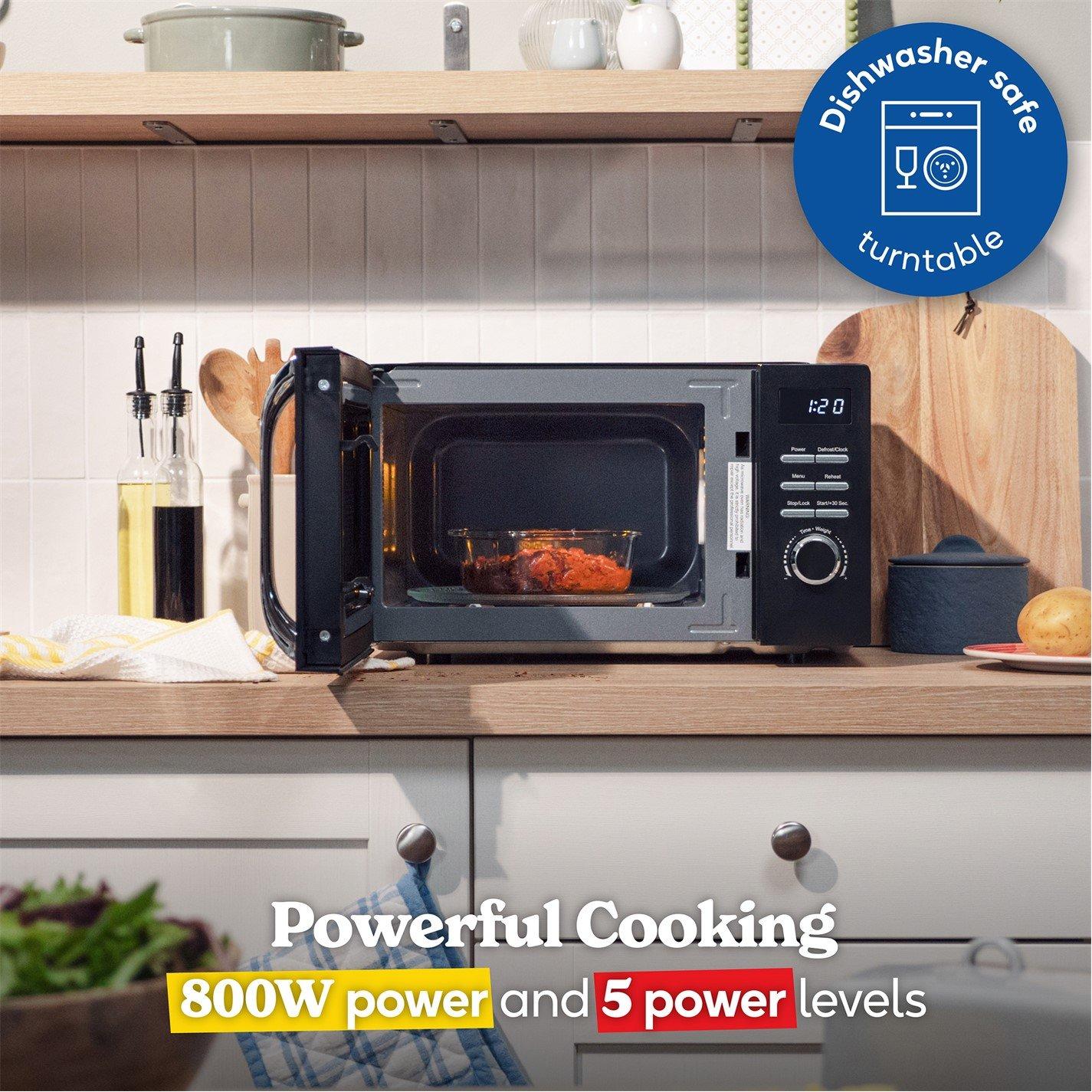 Black - Russell Hobbs - RHMD818B, 20L Digital Microwave - 6