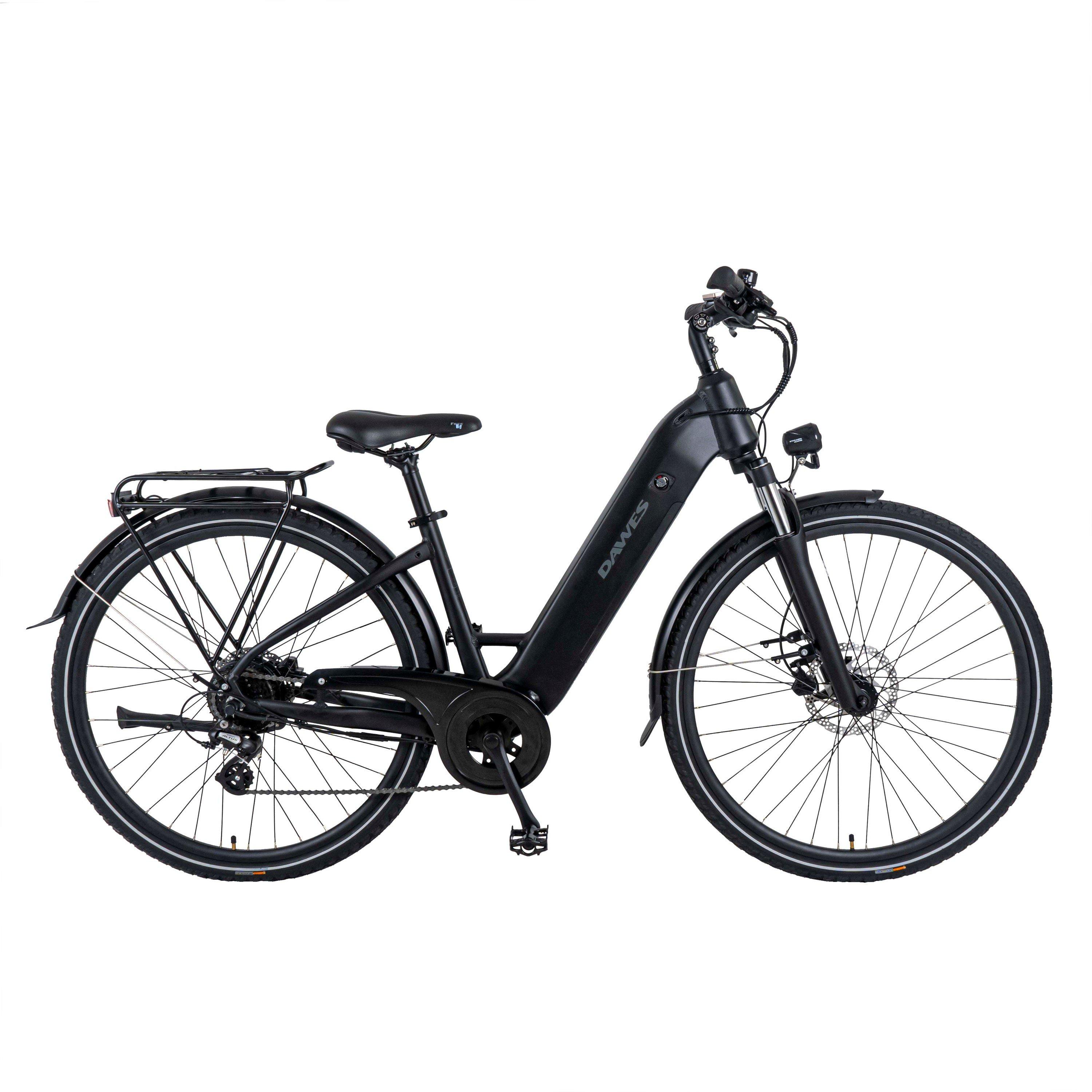 Black - Dawes - Dawes Spire 1.0 Low Step Electric Hybrid Bike - 1
