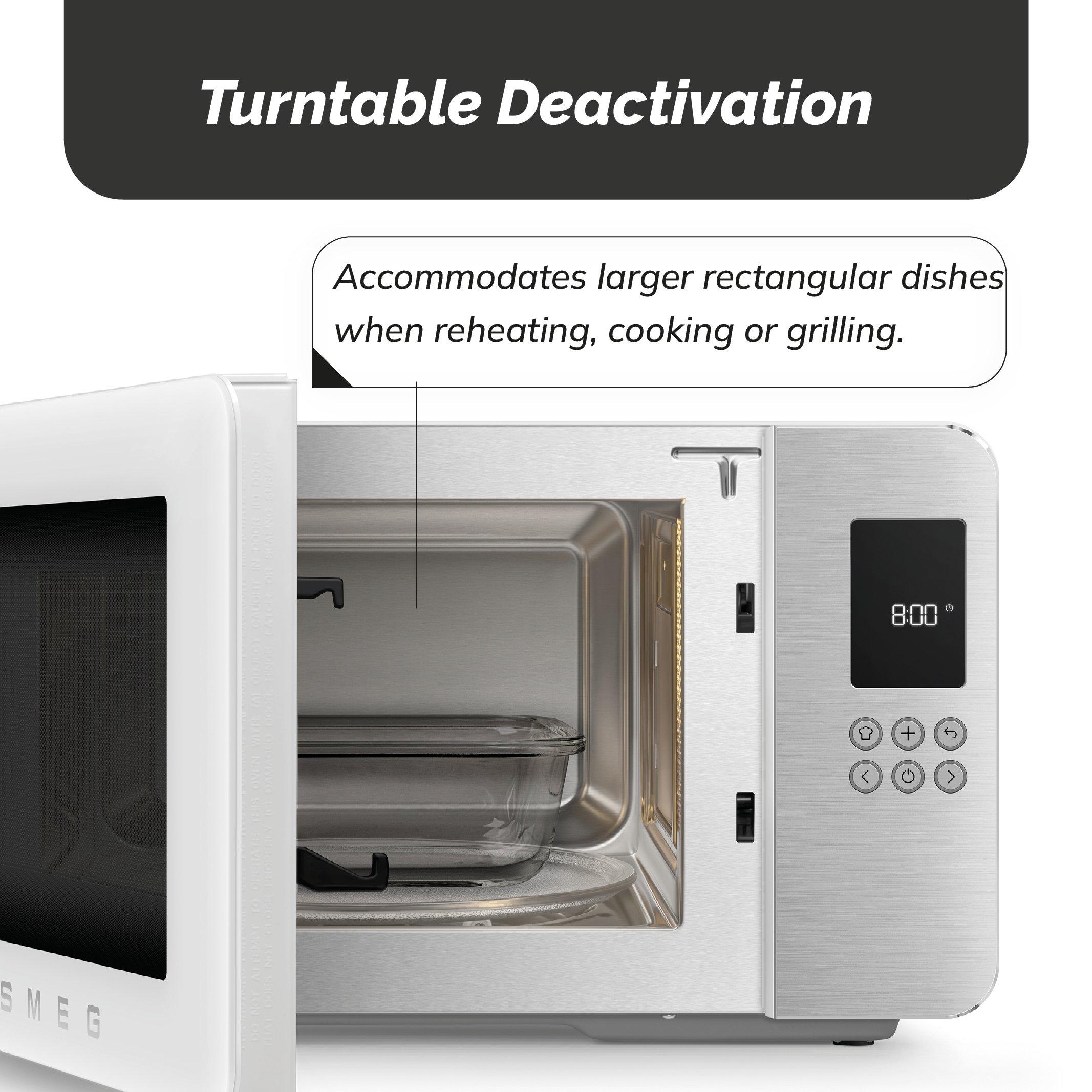 Matte White - Smeg - Smeg Microwave with Grill 29L 18 Pre-sets 4 Fun - 10