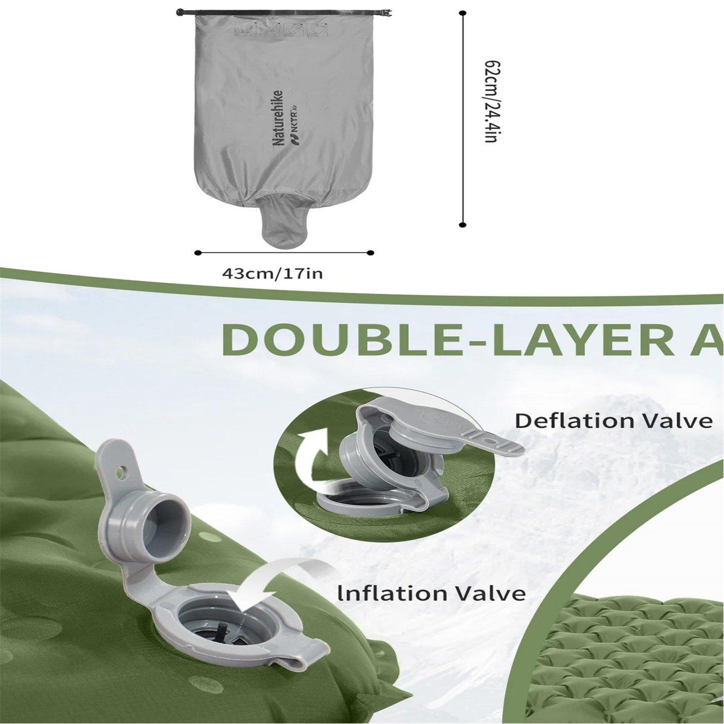 Green - Naturehike - TuYe 4.6 Ultralight Inflatable Camping Airbed - 6