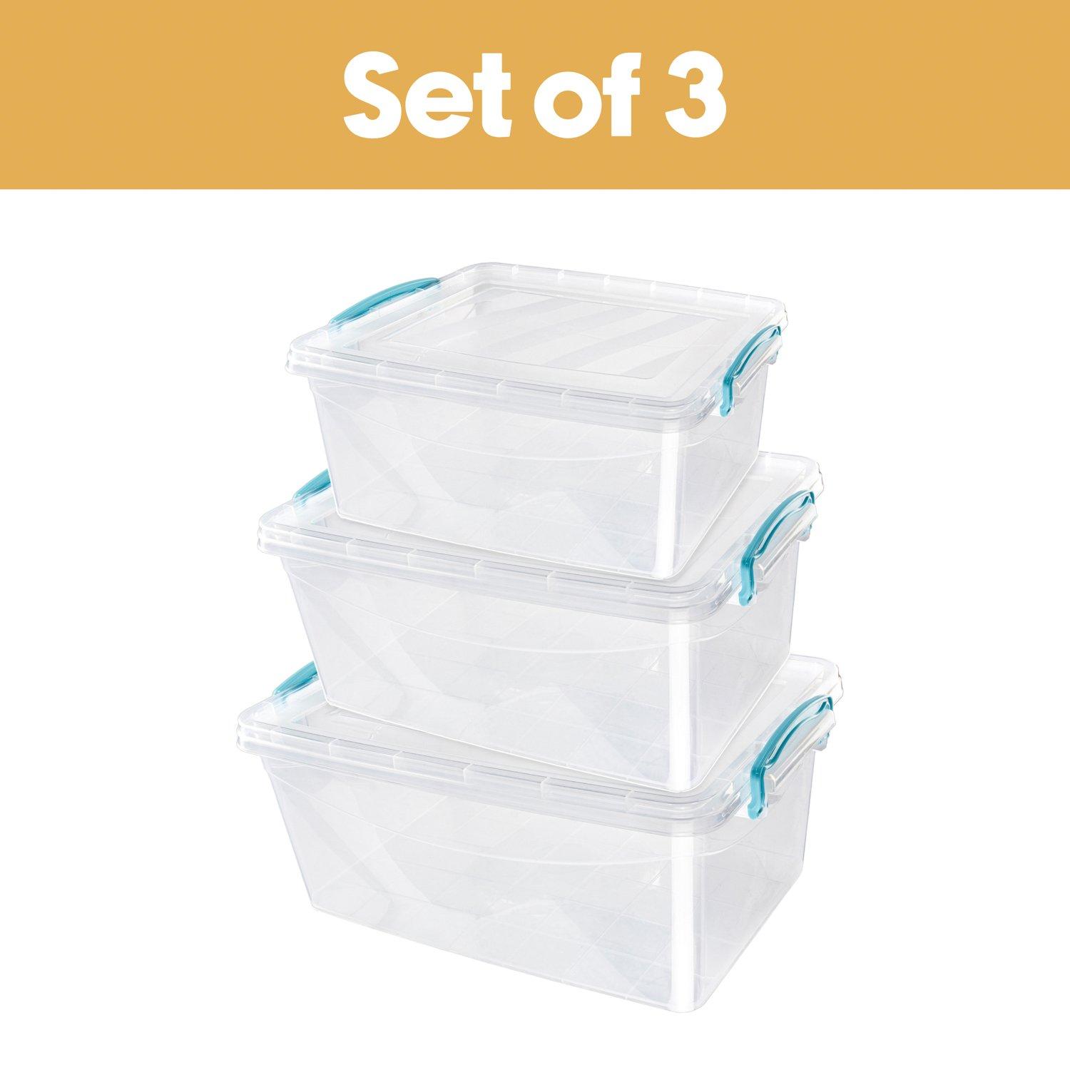 Clear - JVL - Multipurpose Storage Box With Lid-S/3 M - 2